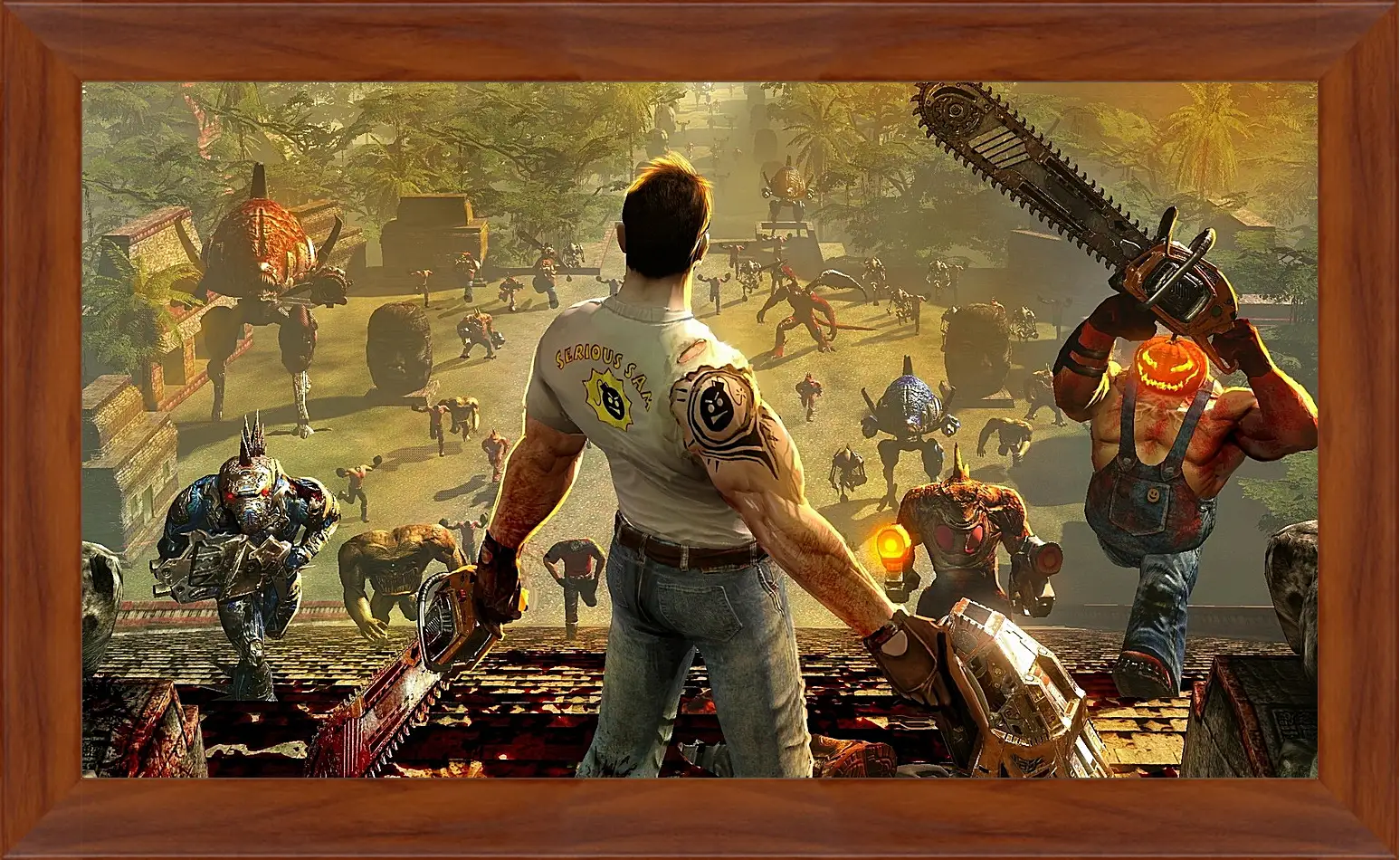 Картина в раме - serious sam, samuel stone, monsters
