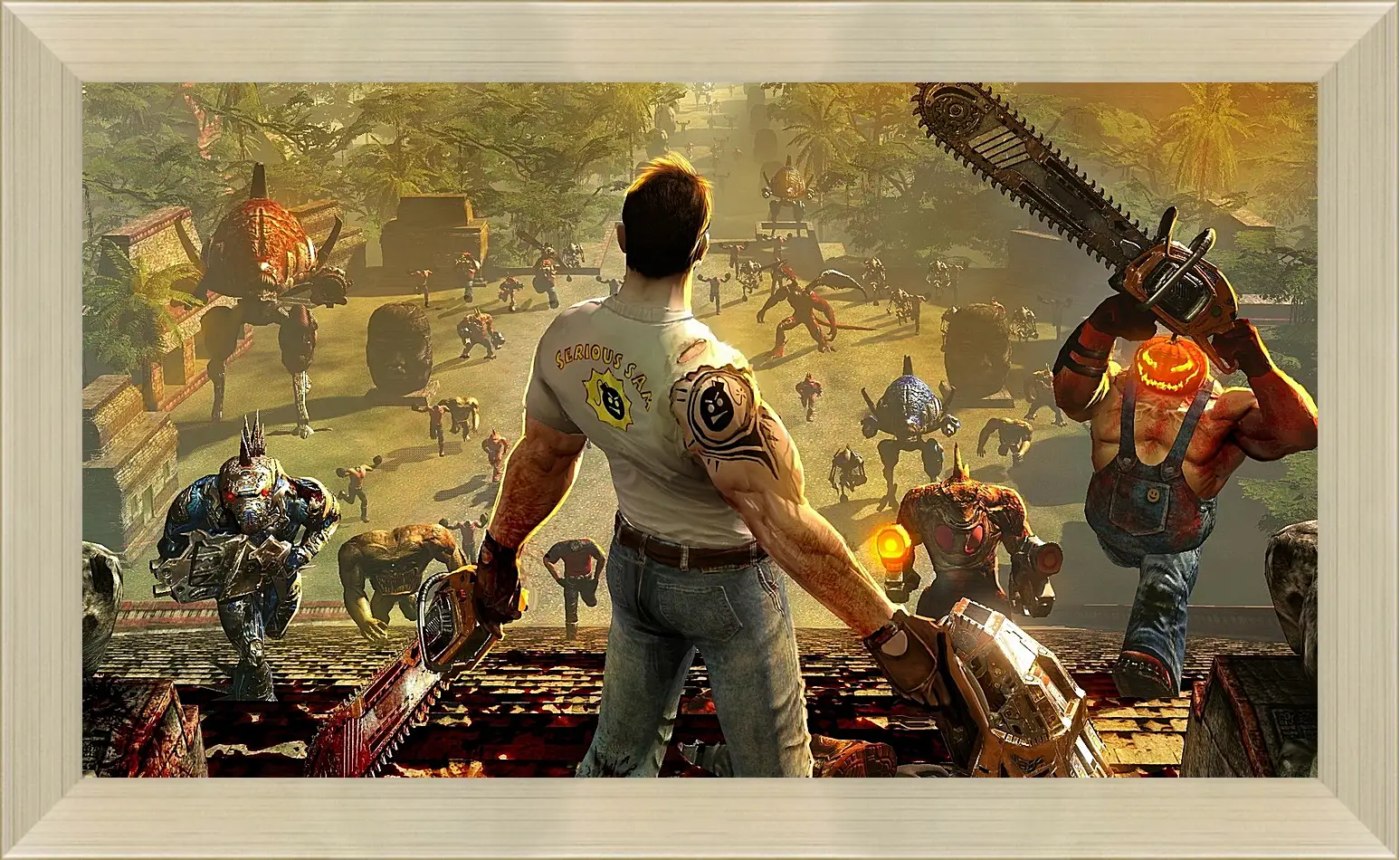 Картина в раме - serious sam, samuel stone, monsters
