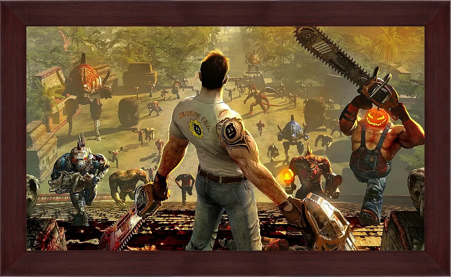 Картина в раме - serious sam, samuel stone, monsters
