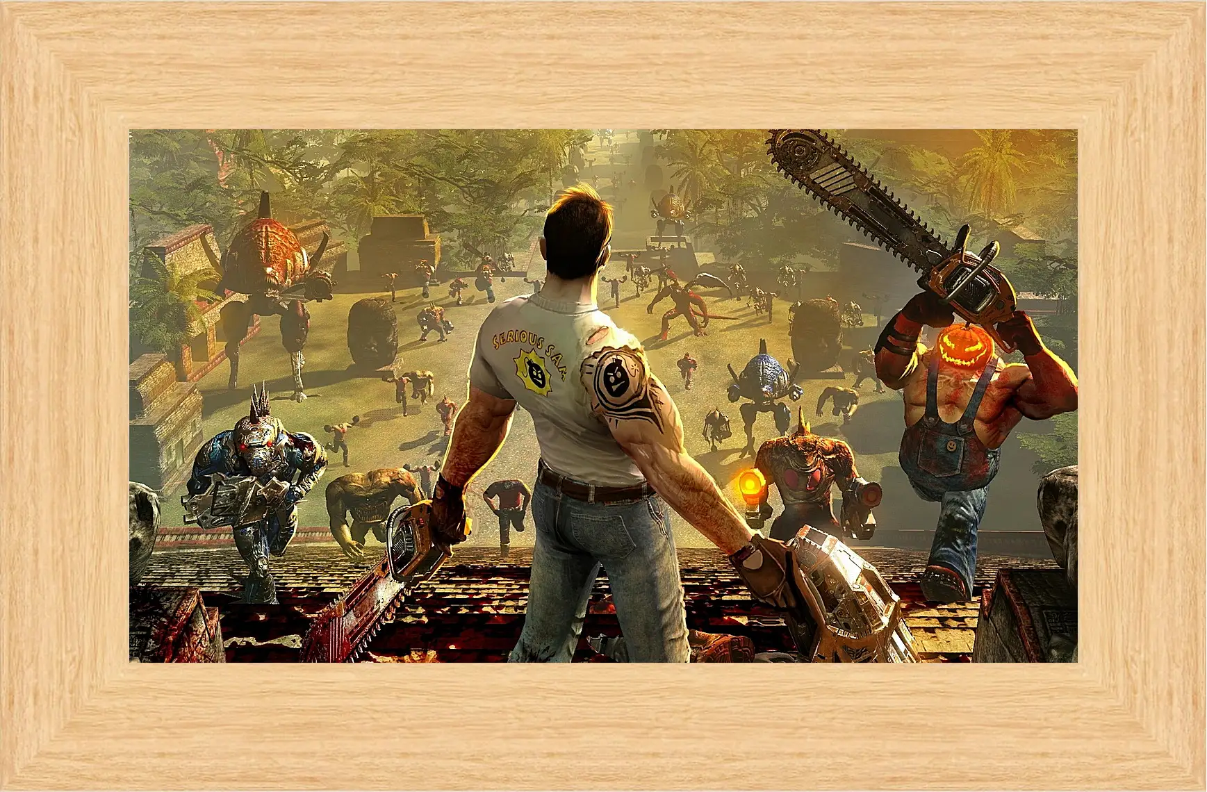 Картина в раме - serious sam, samuel stone, monsters
