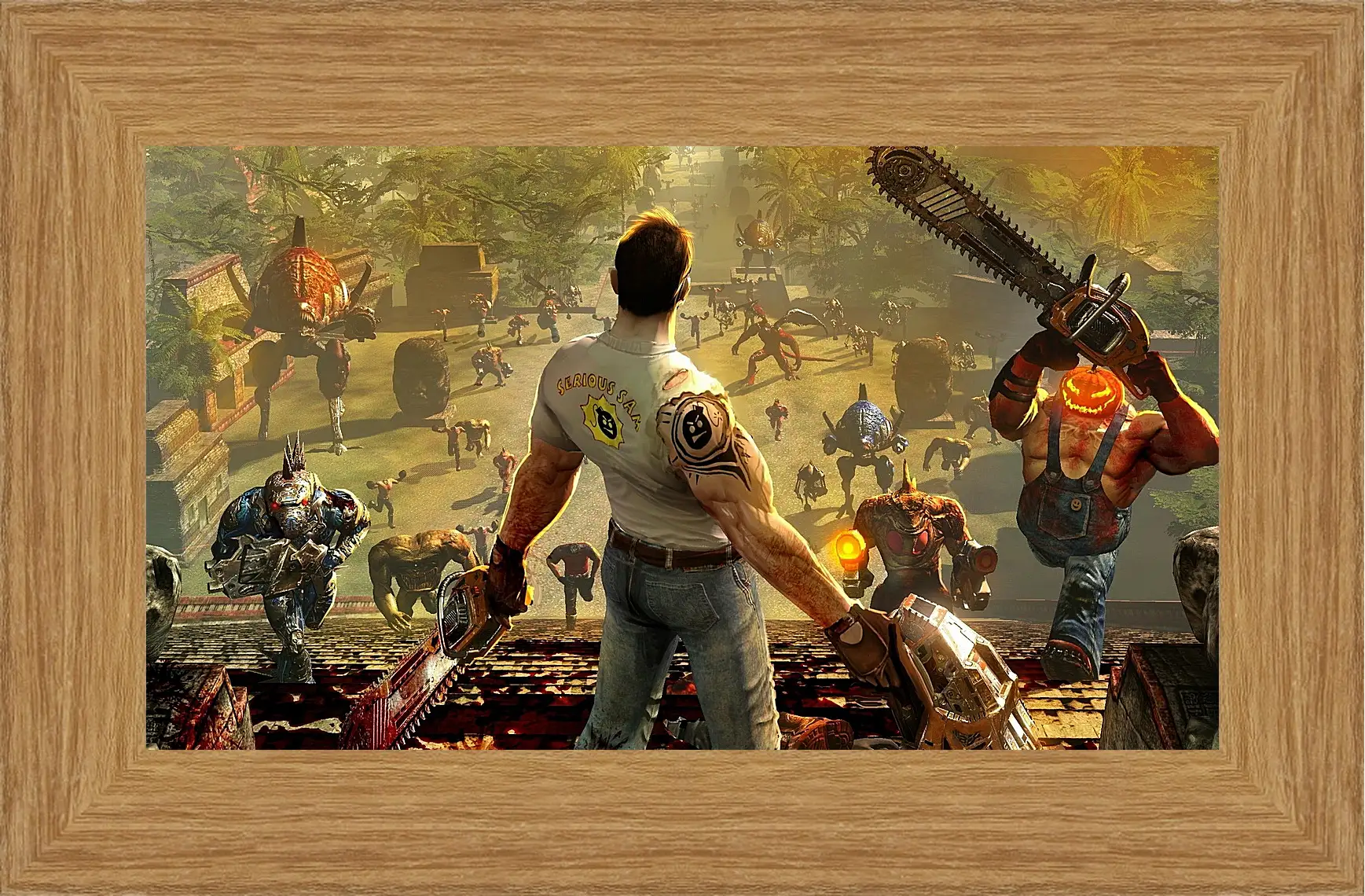 Картина в раме - serious sam, samuel stone, monsters
