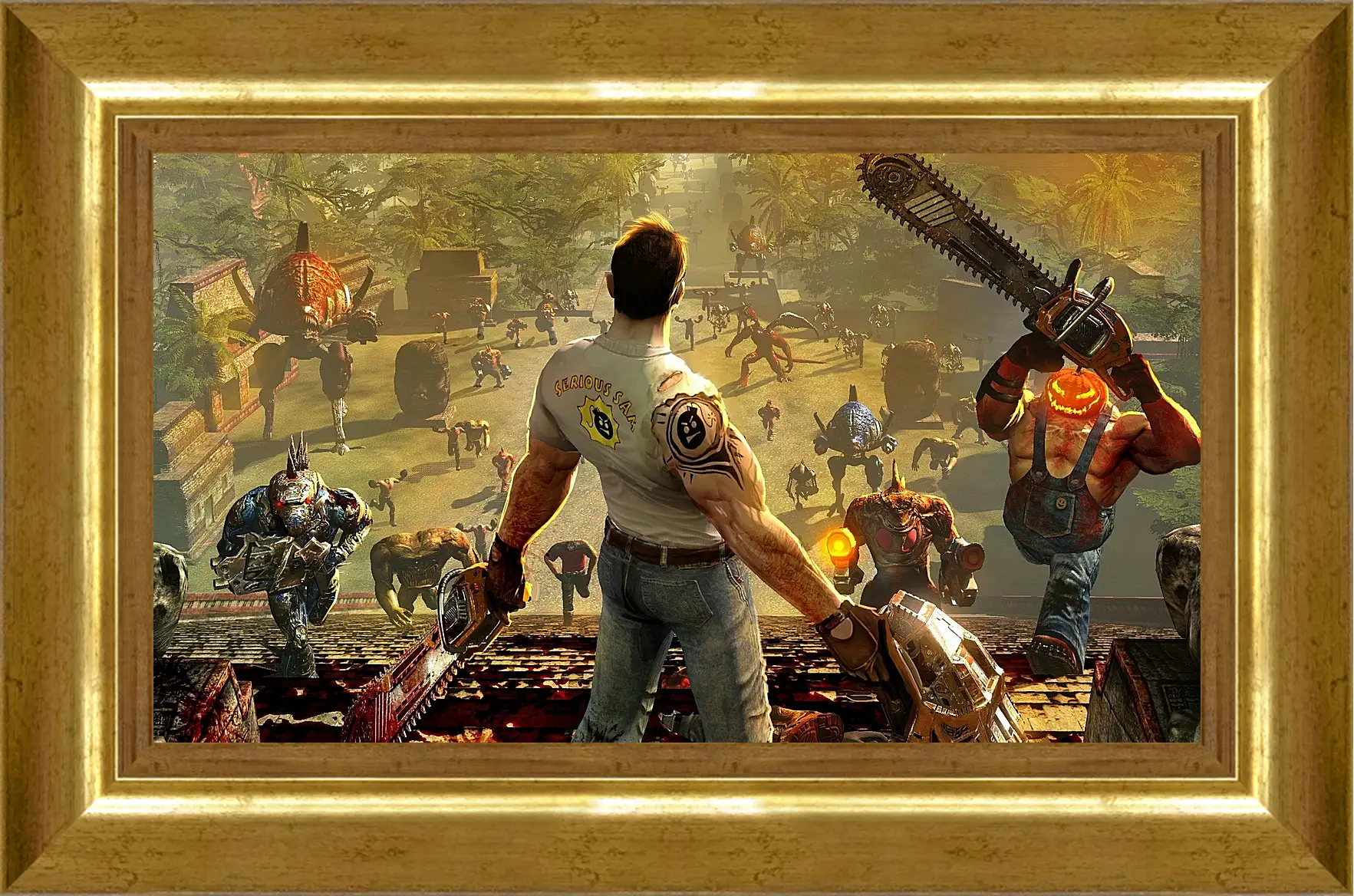 Картина в раме - serious sam, samuel stone, monsters
