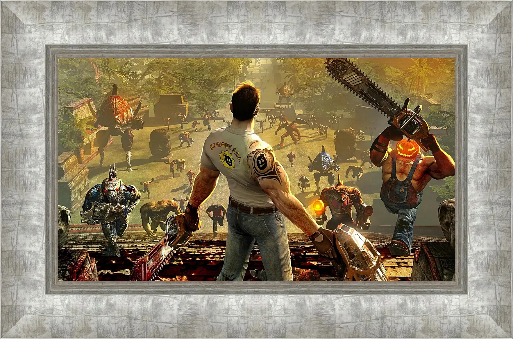 Картина в раме - serious sam, samuel stone, monsters
