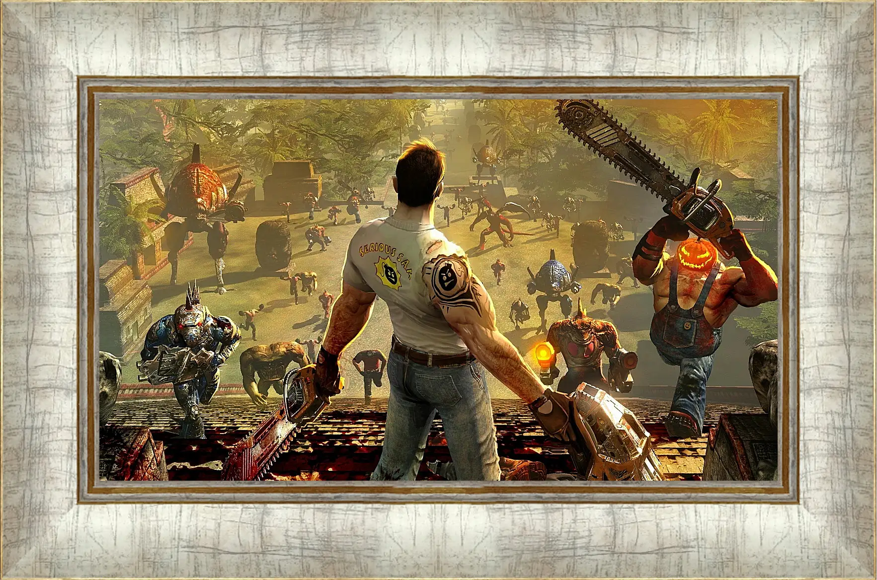 Картина в раме - serious sam, samuel stone, monsters
