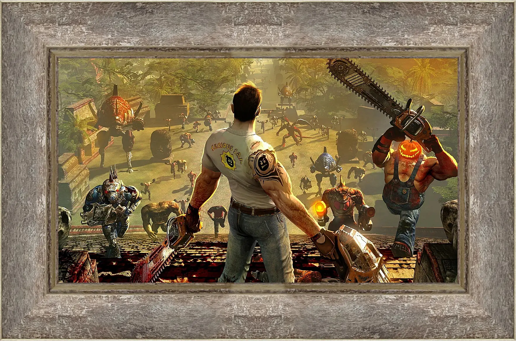 Картина в раме - serious sam, samuel stone, monsters
