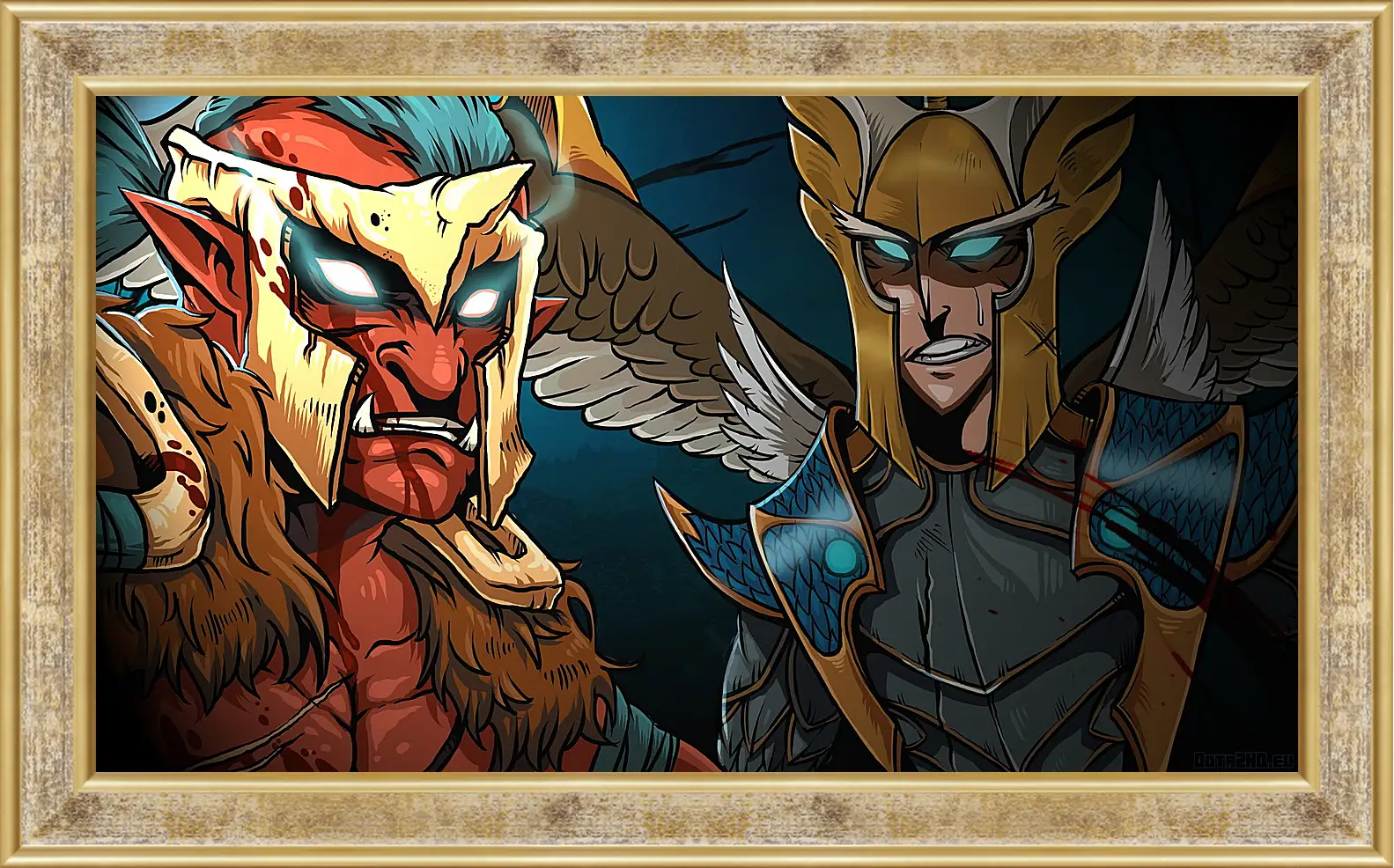 Картина в раме - skywrath mage, troll warlord, dota 2