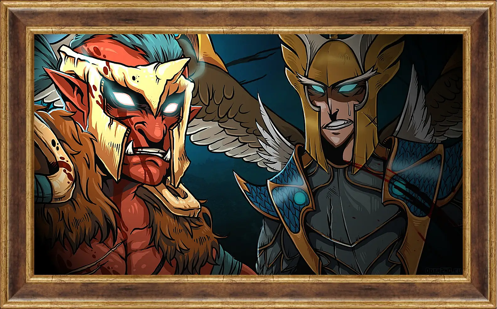 Картина в раме - skywrath mage, troll warlord, dota 2