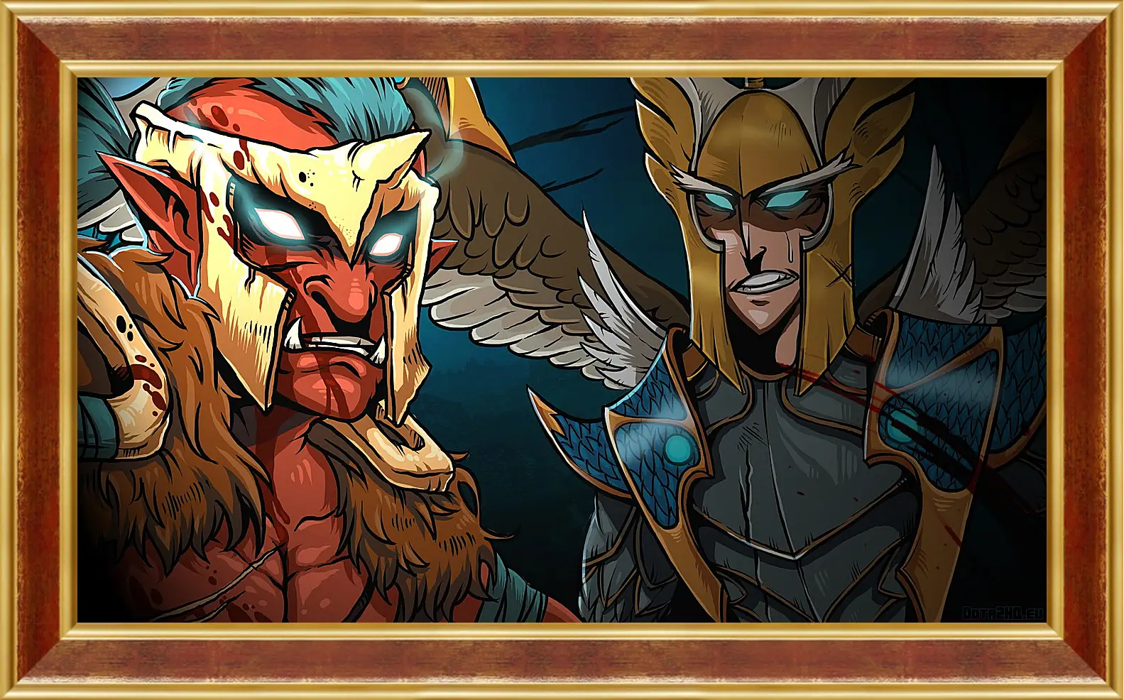 Картина в раме - skywrath mage, troll warlord, dota 2