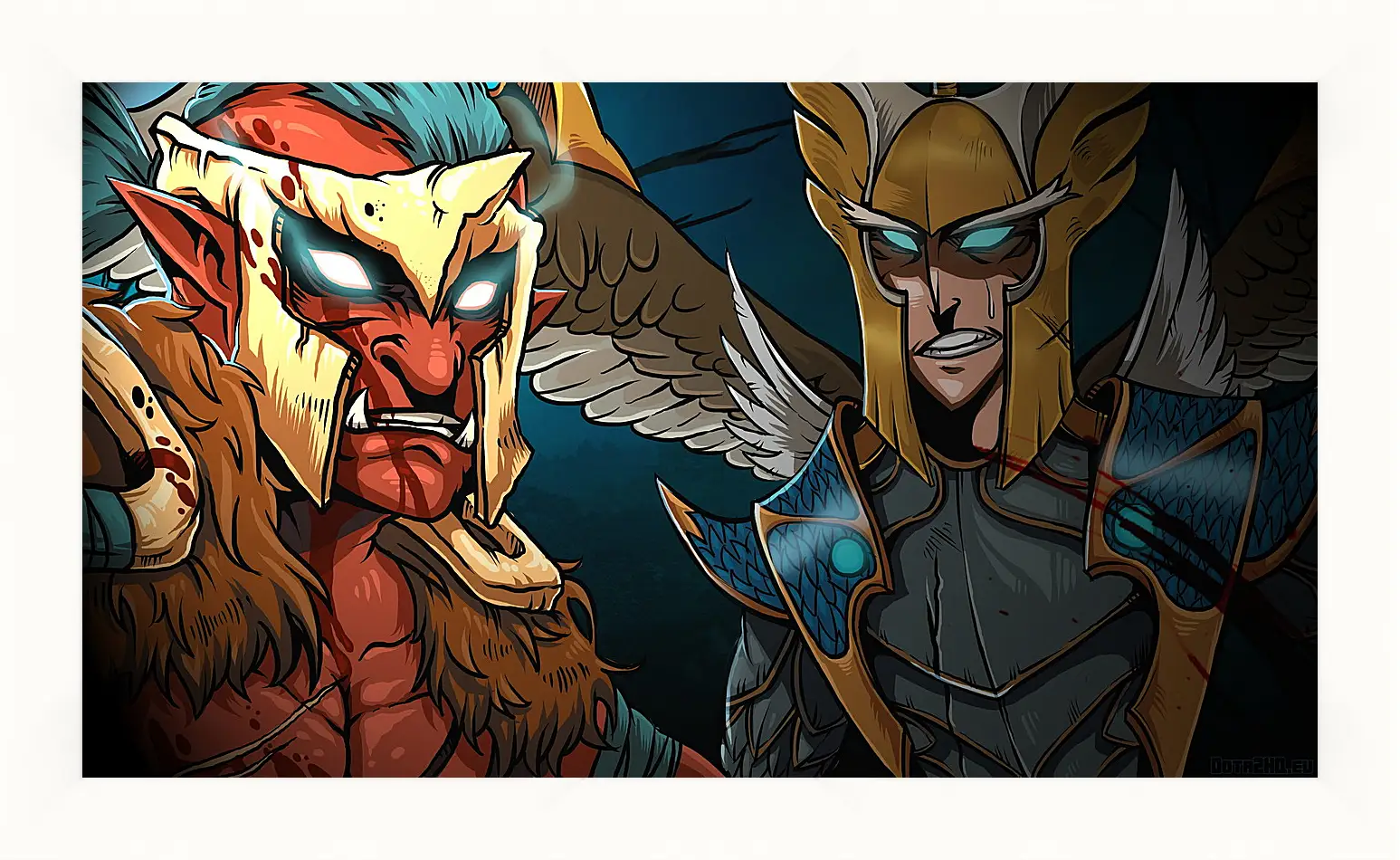 Картина в раме - skywrath mage, troll warlord, dota 2