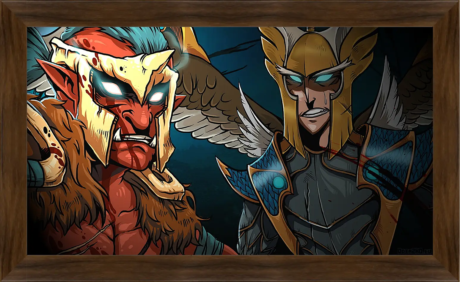 Картина в раме - skywrath mage, troll warlord, dota 2