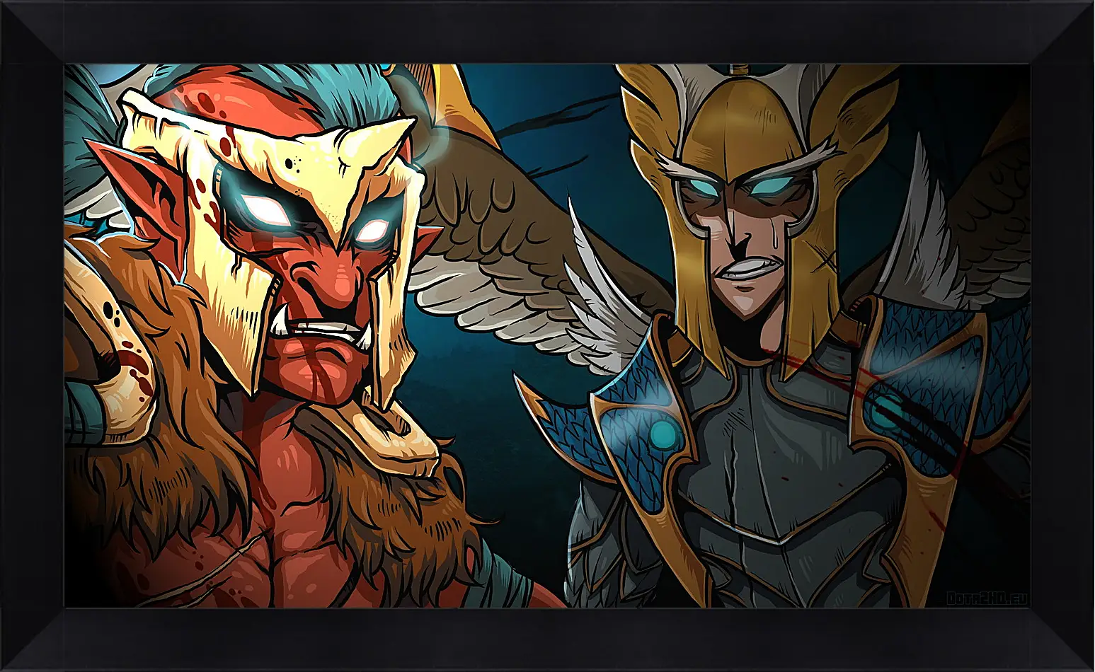 Картина в раме - skywrath mage, troll warlord, dota 2