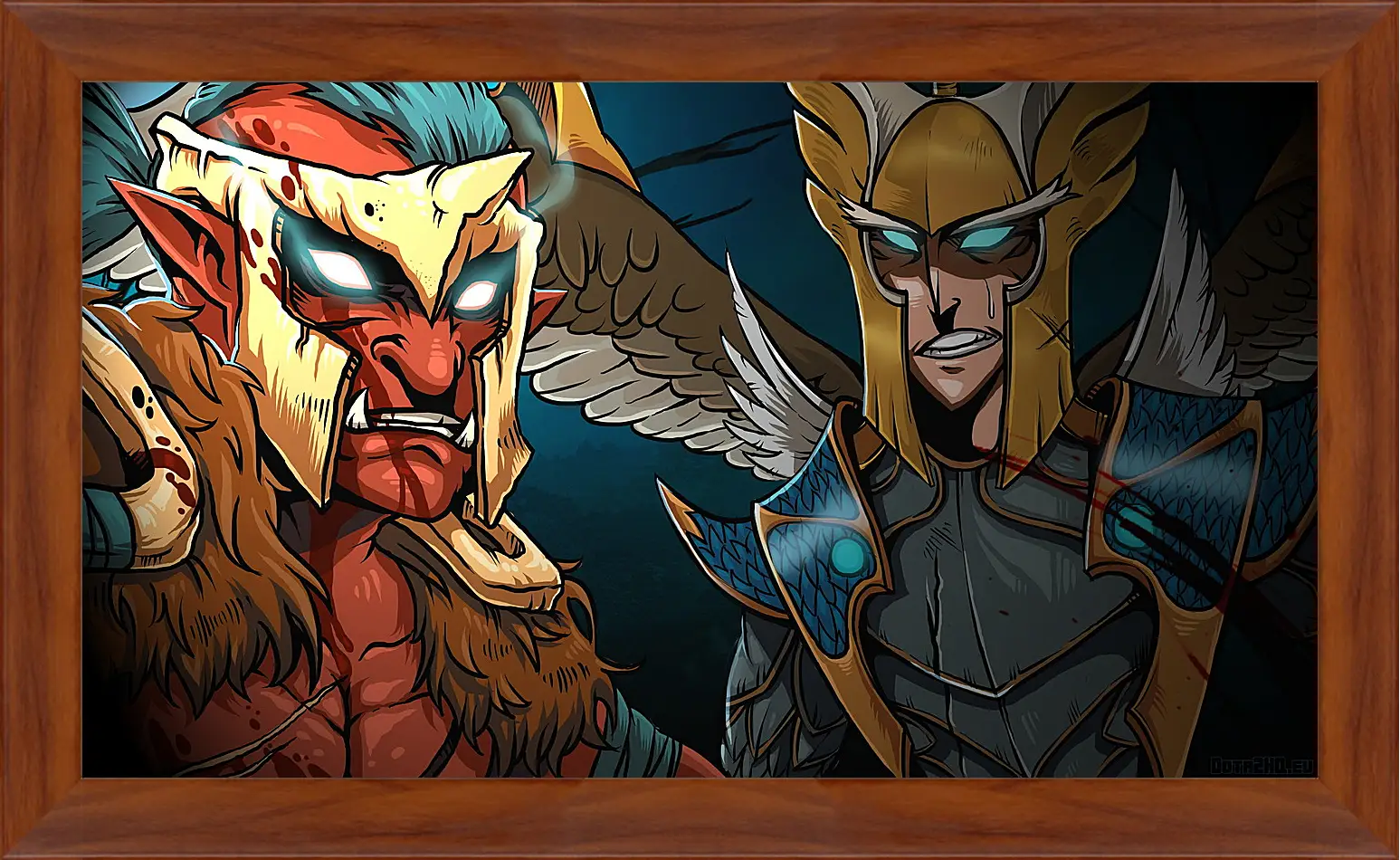 Картина в раме - skywrath mage, troll warlord, dota 2