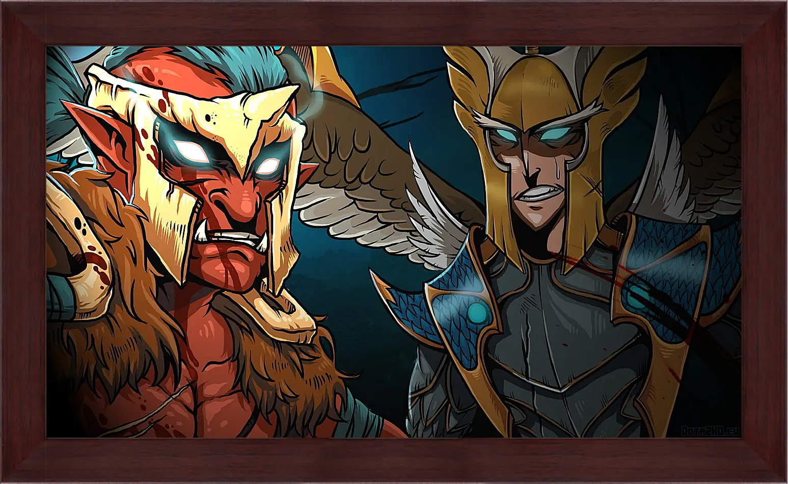 Картина в раме - skywrath mage, troll warlord, dota 2