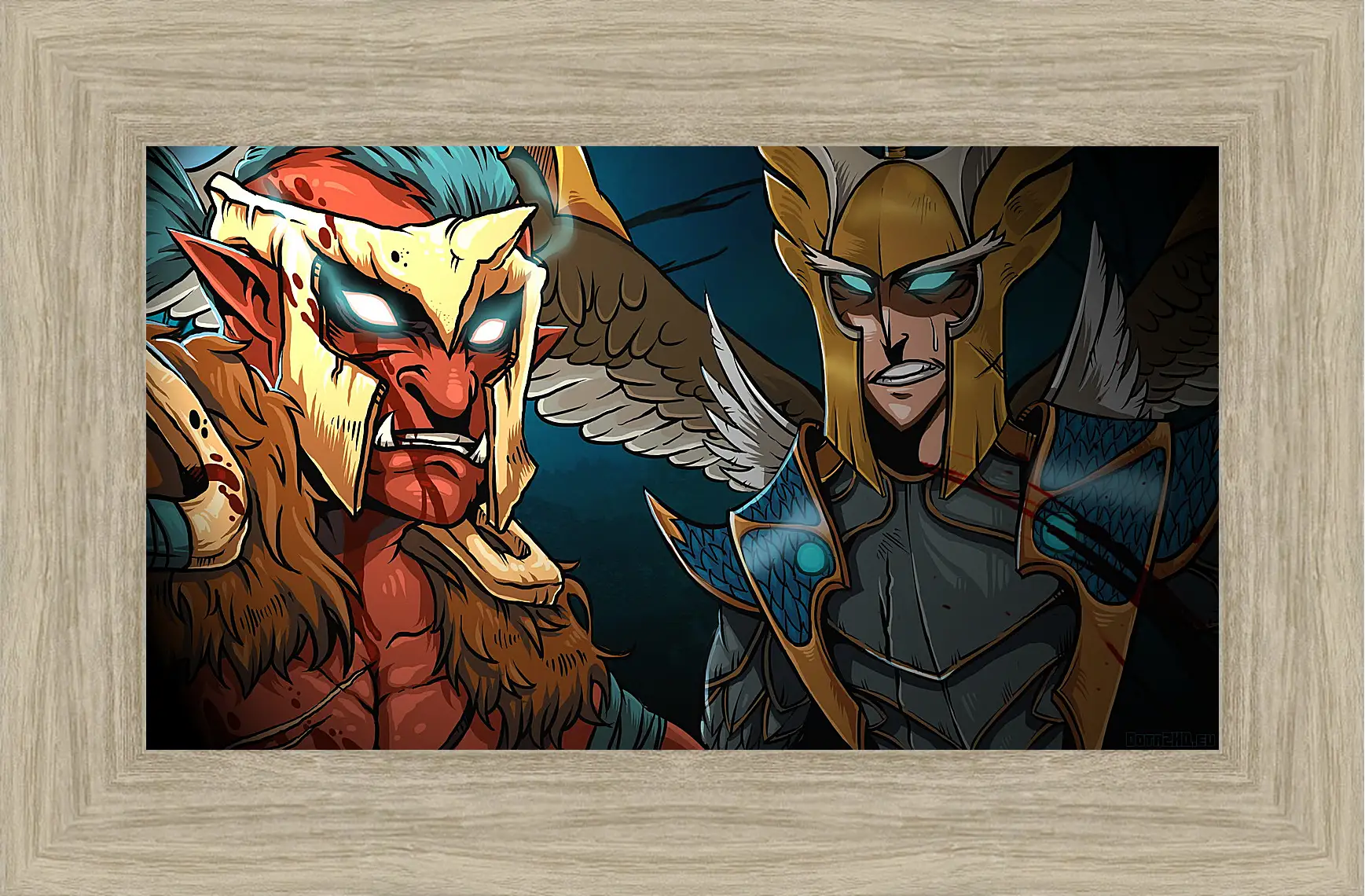 Картина в раме - skywrath mage, troll warlord, dota 2