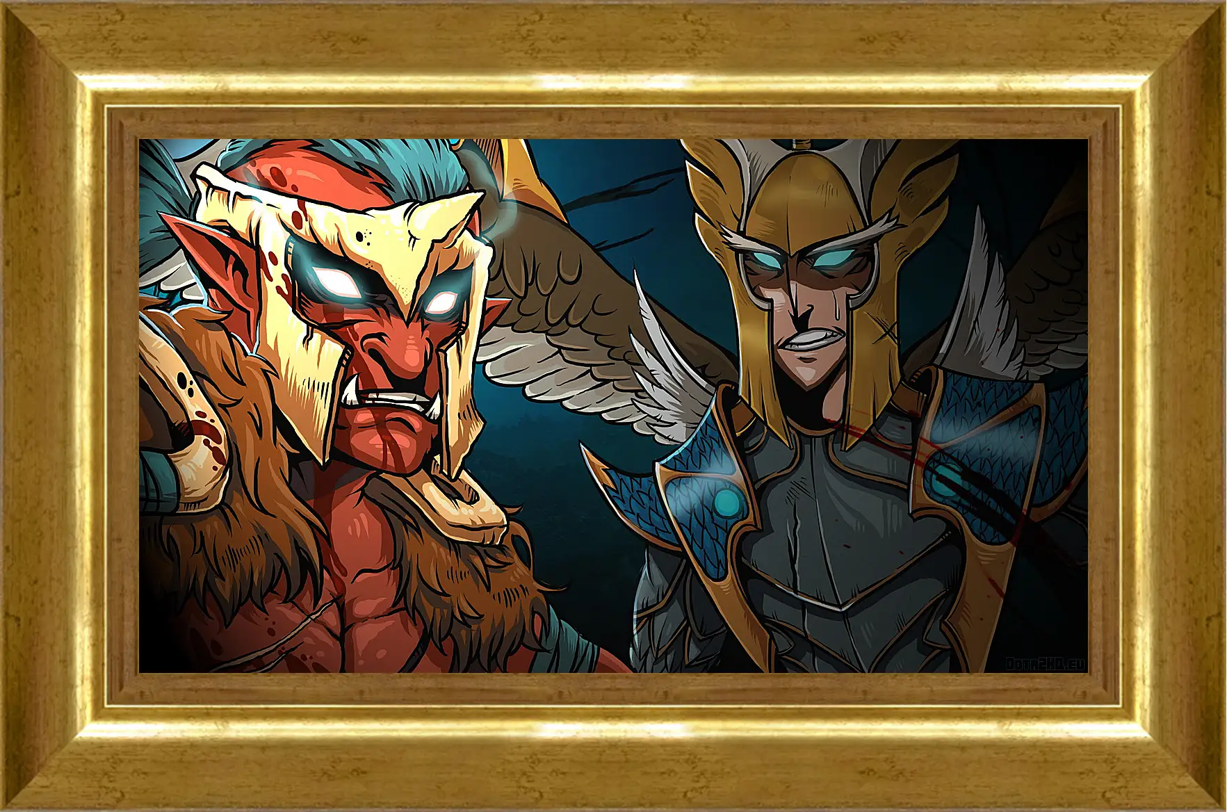 Картина в раме - skywrath mage, troll warlord, dota 2