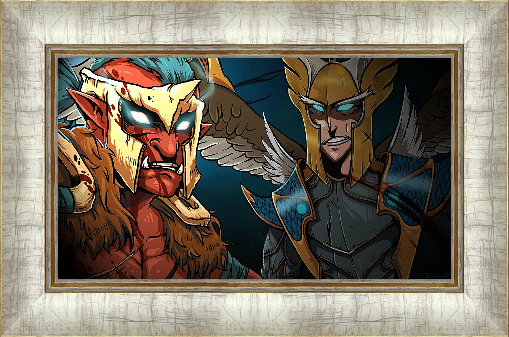 Картина в раме - skywrath mage, troll warlord, dota 2