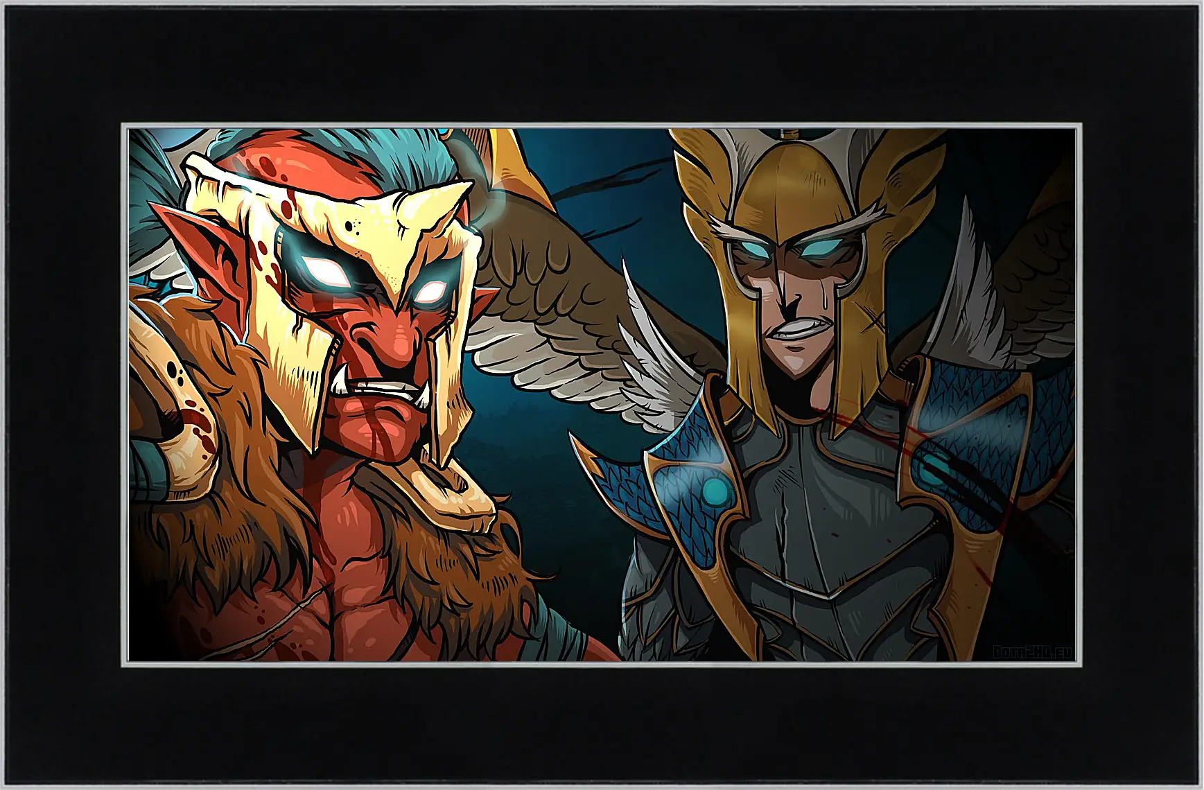 Картина в раме - skywrath mage, troll warlord, dota 2