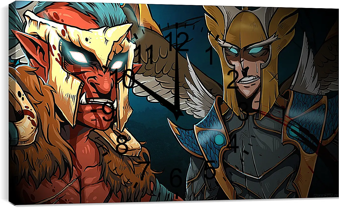 Часы картина - skywrath mage, troll warlord, dota 2