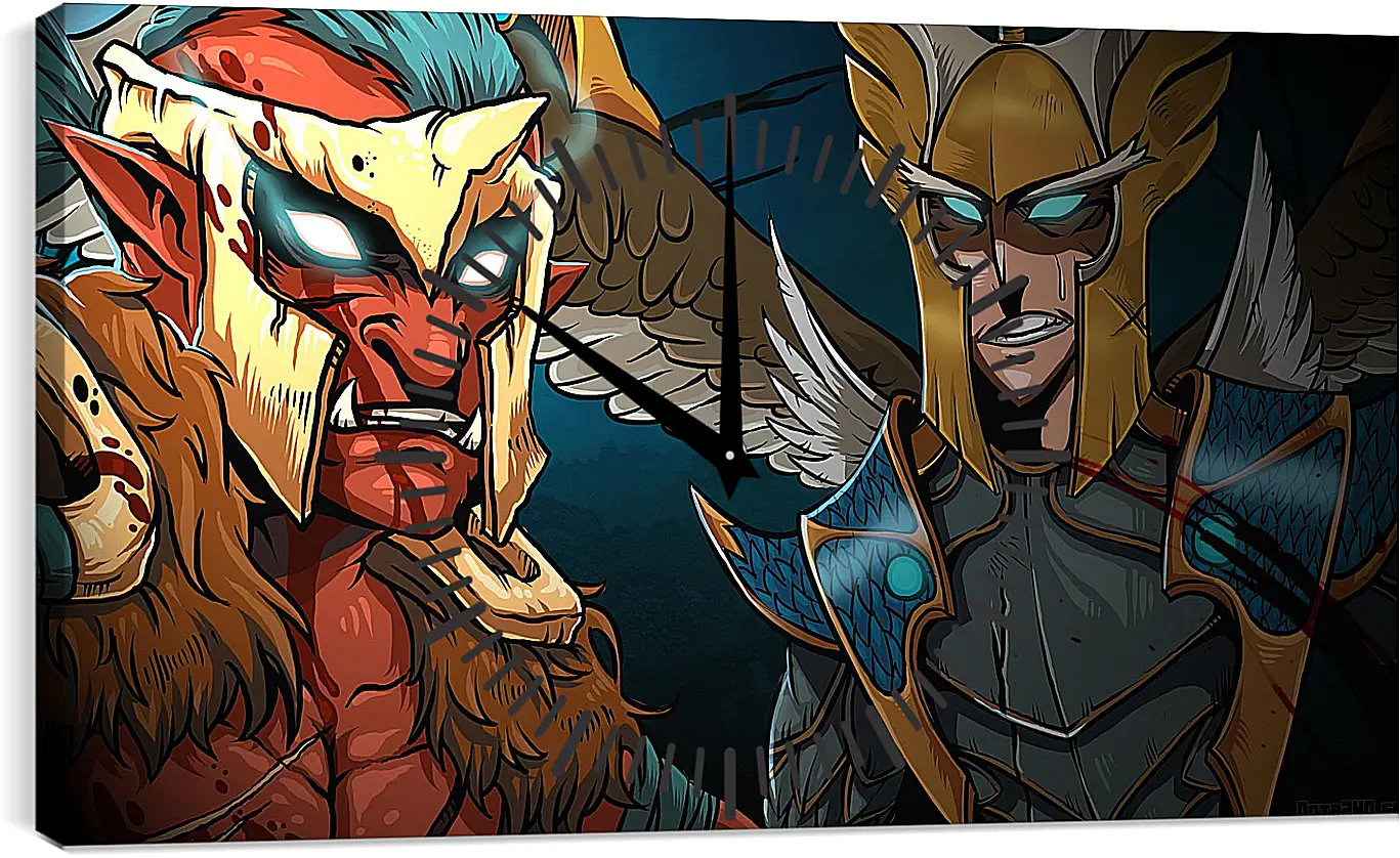 Часы картина - skywrath mage, troll warlord, dota 2