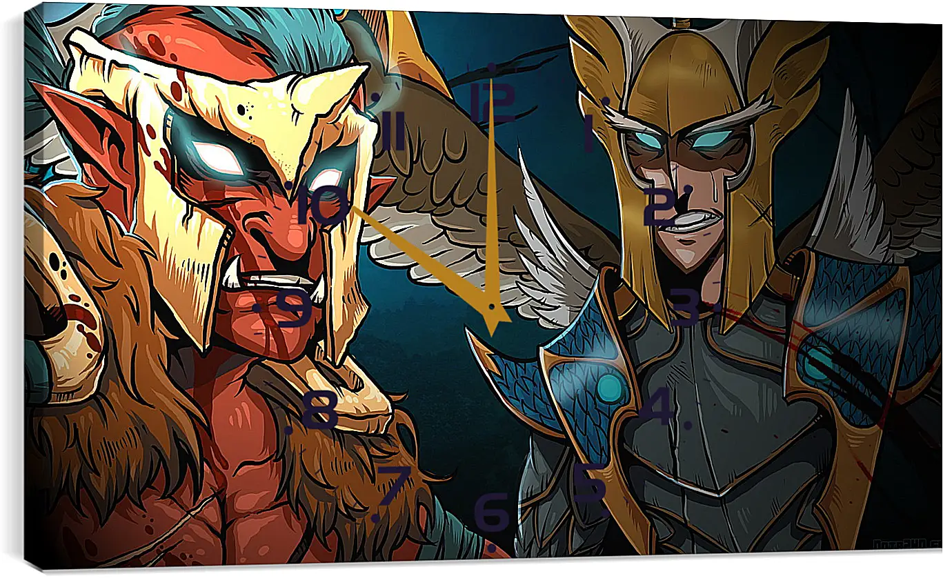 Часы картина - skywrath mage, troll warlord, dota 2