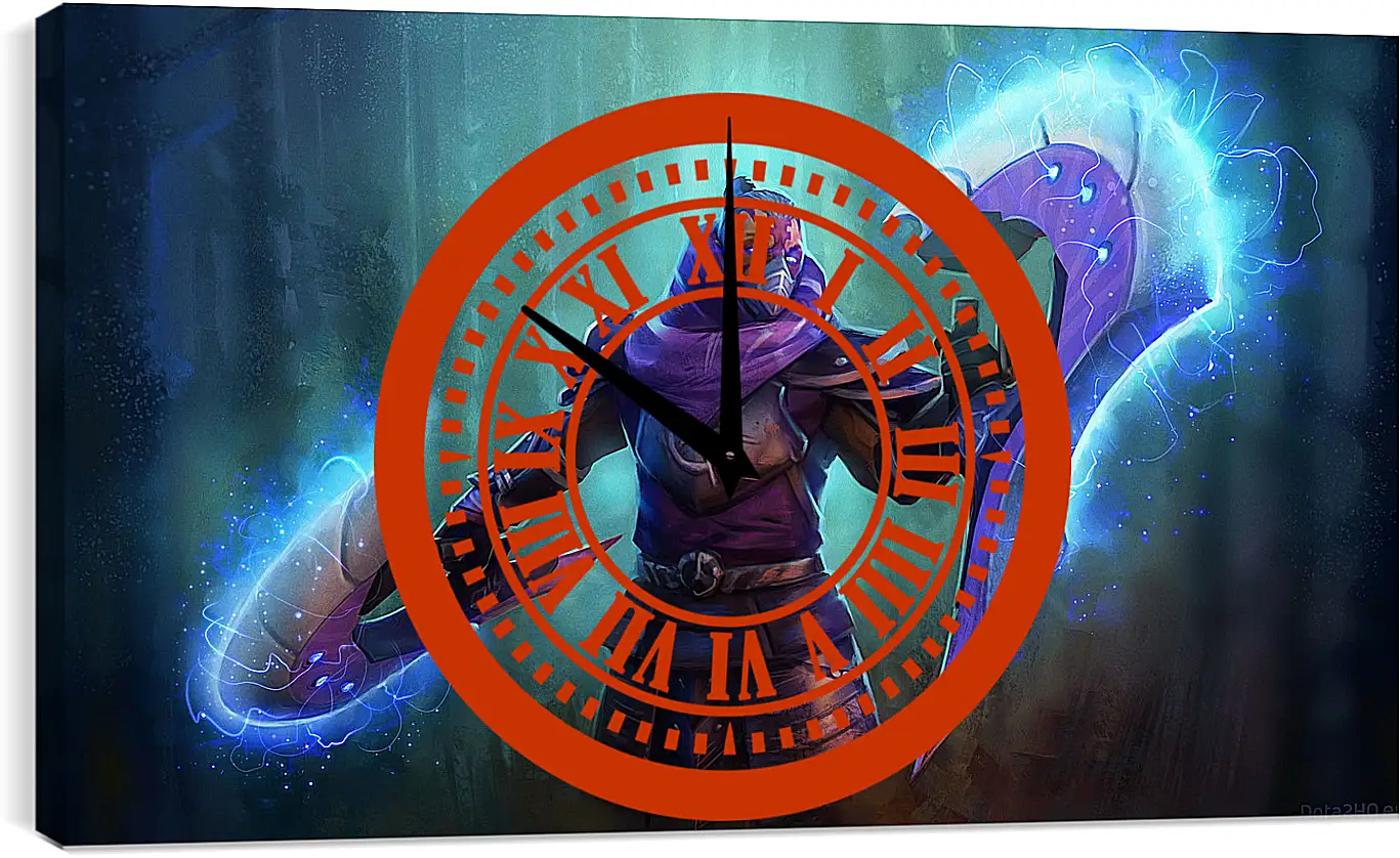 Часы картина - anti-mage, dota 2, art