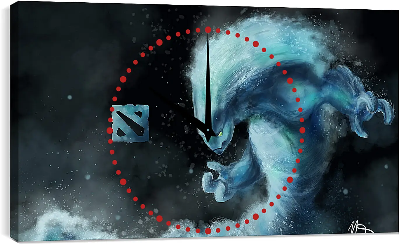 Часы картина - morphling, dota 2, art