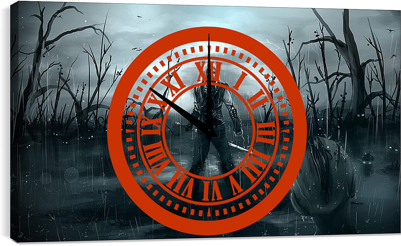 Часы картина - the witcher, cd projekt red, sapkowski