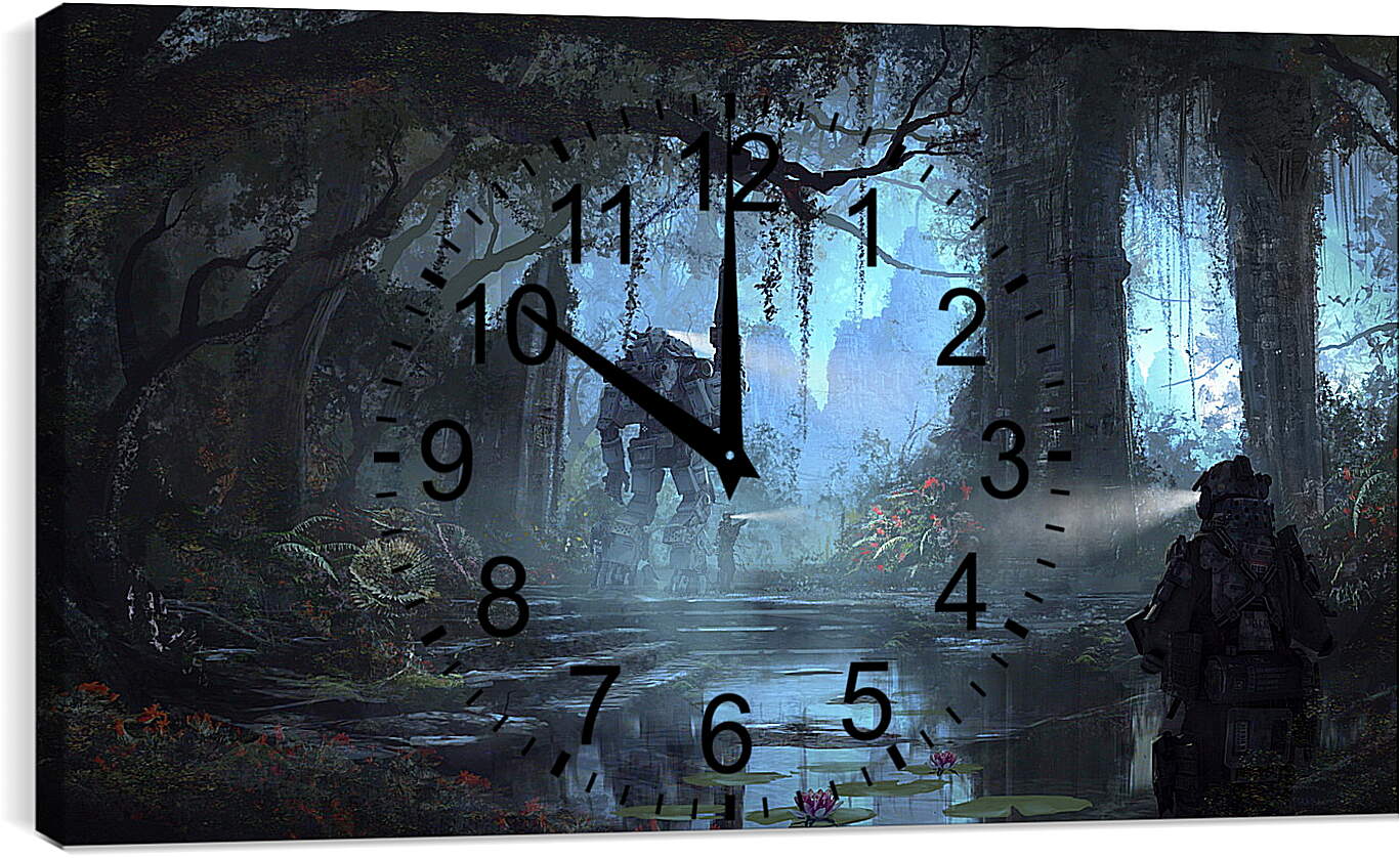 Часы картина - titanfall, respawn entertainment, electronic arts
