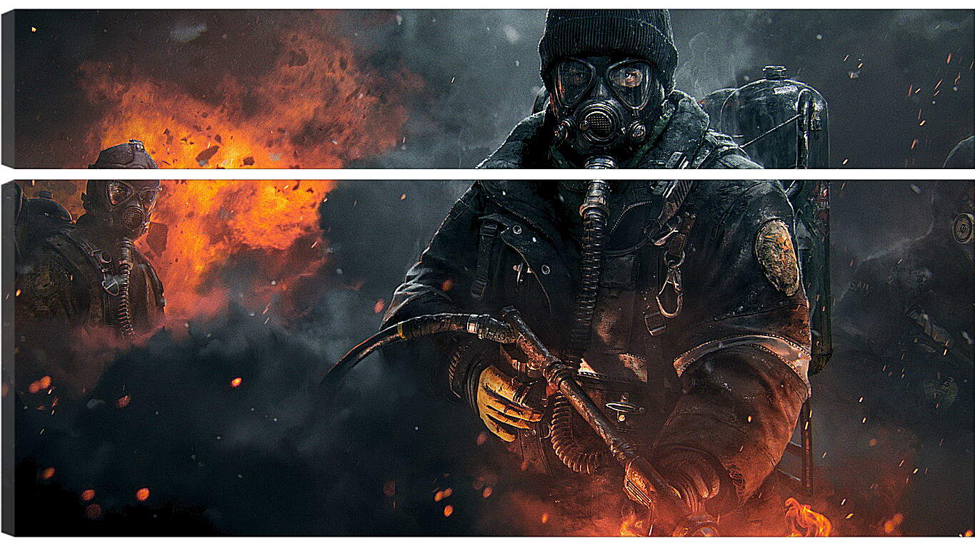 Модульная картина - tom clancy, the division, shooter
