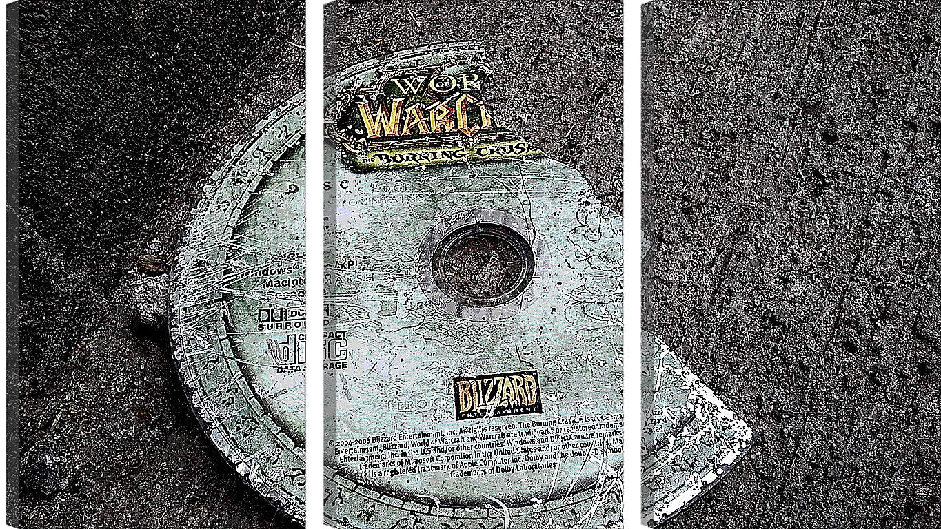 Модульная картина - world of warcraft, disk, cover