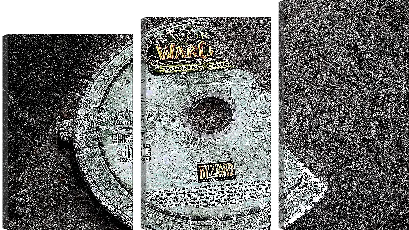 Модульная картина - world of warcraft, disk, cover