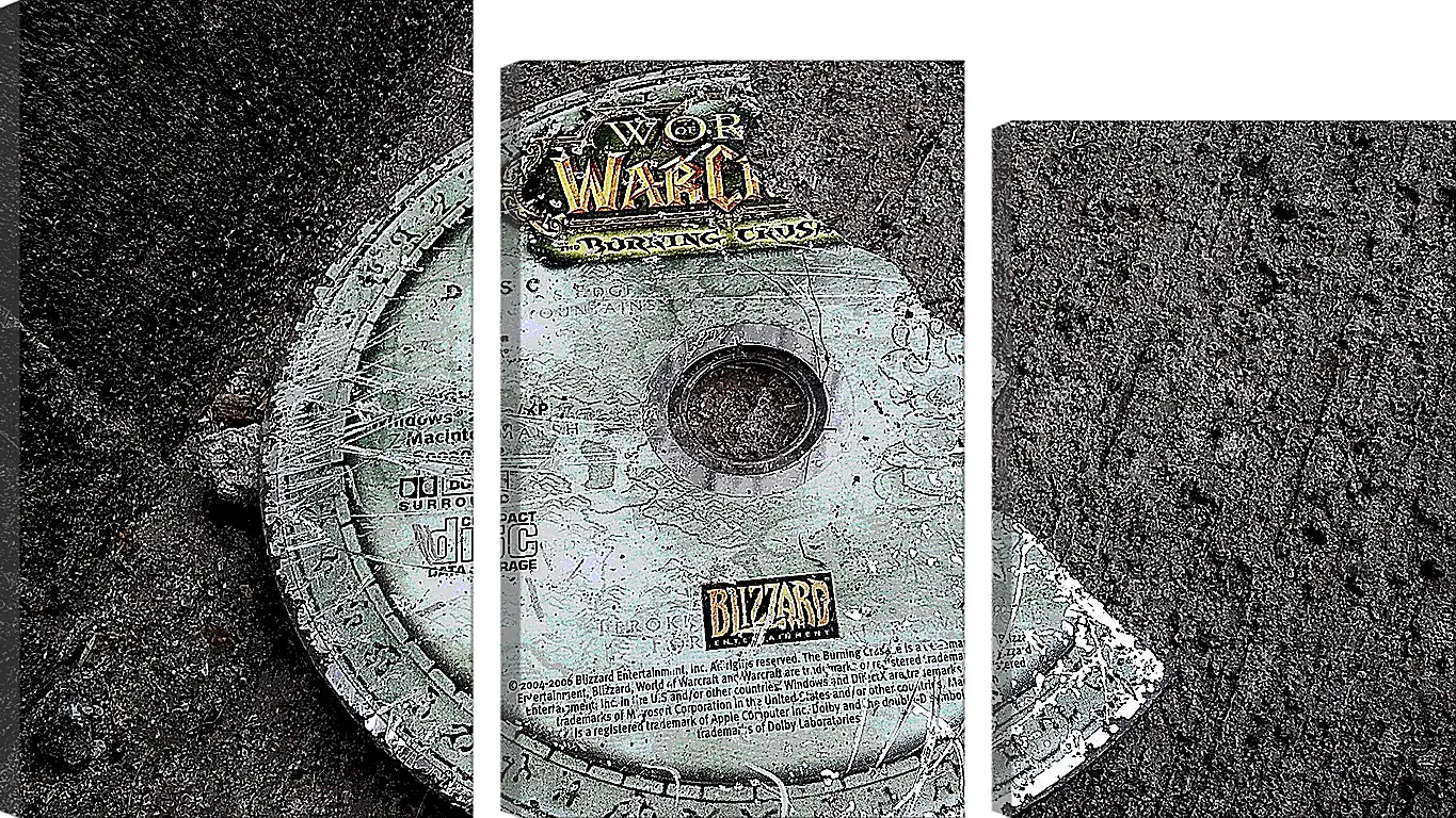 Модульная картина - world of warcraft, disk, cover