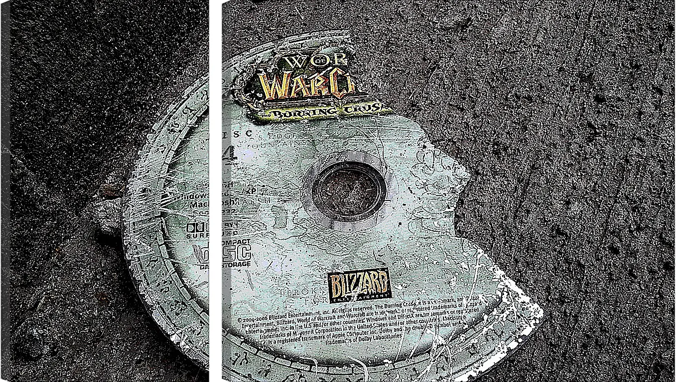 Модульная картина - world of warcraft, disk, cover