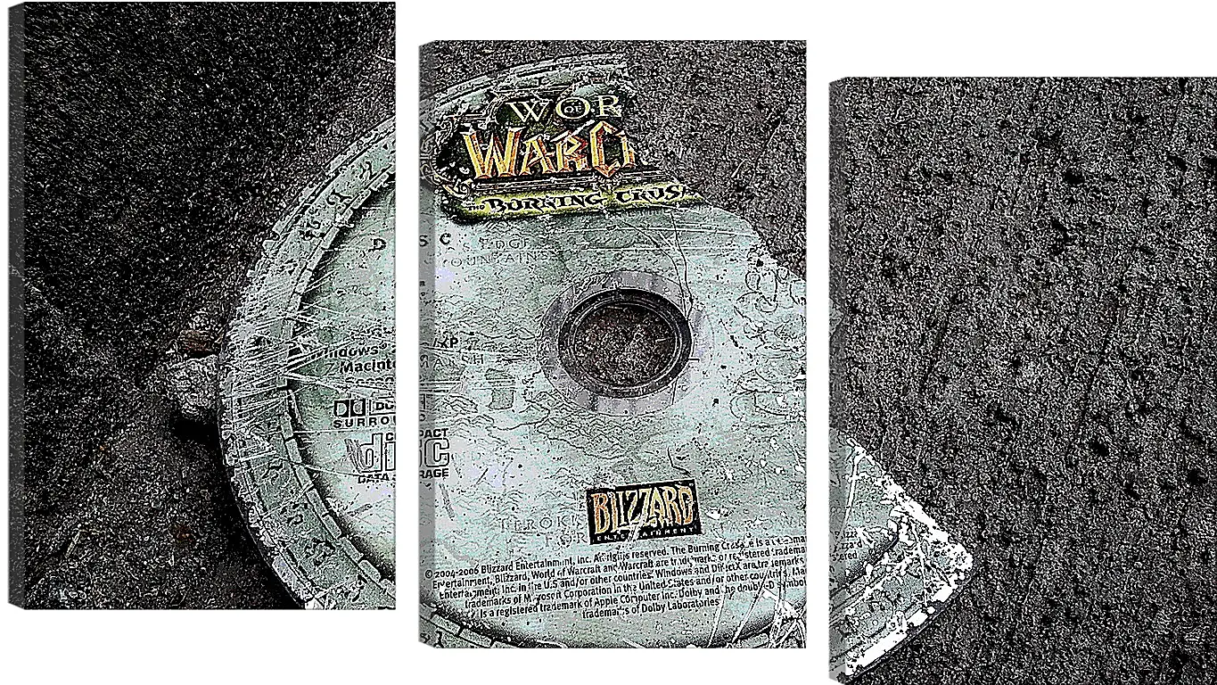 Модульная картина - world of warcraft, disk, cover