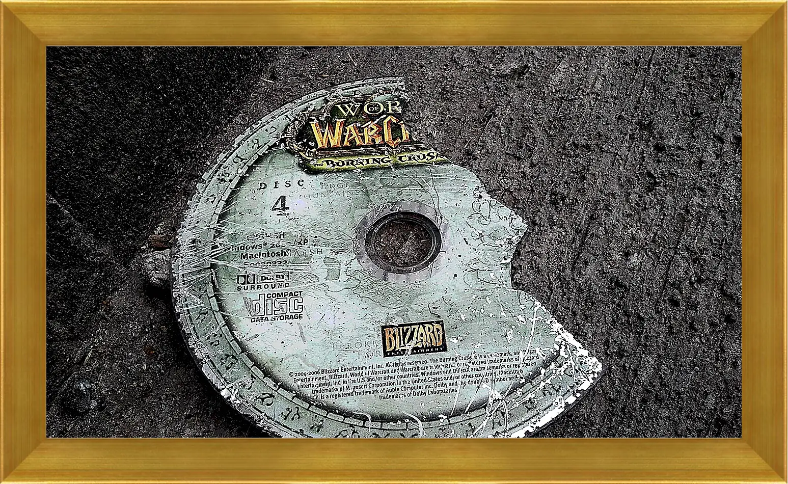 Картина в раме - world of warcraft, disk, cover