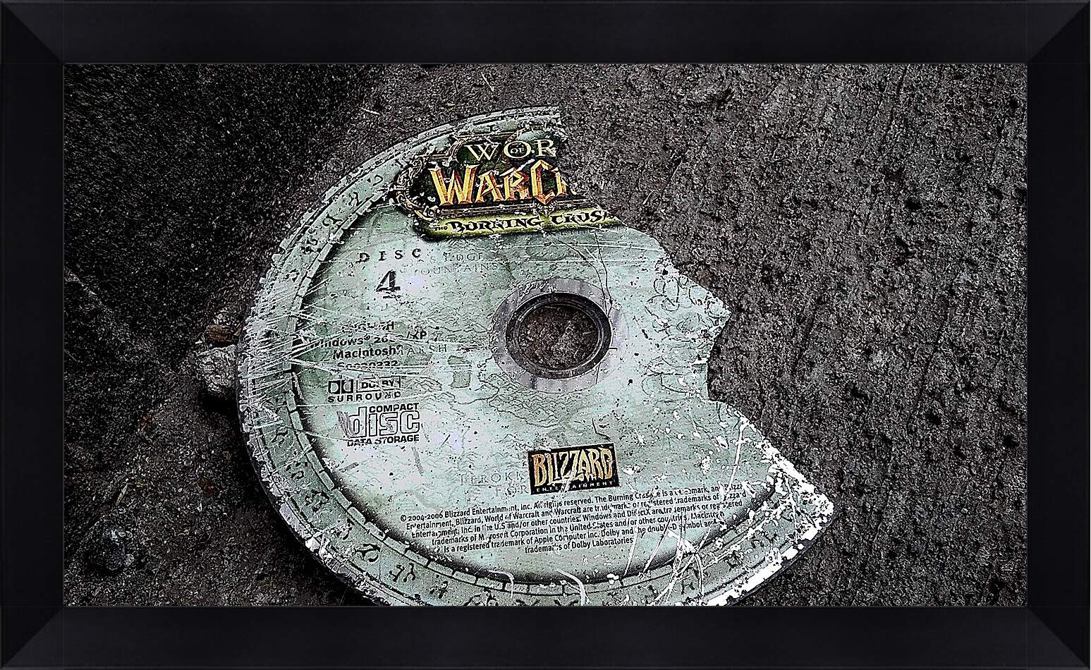 Картина в раме - world of warcraft, disk, cover