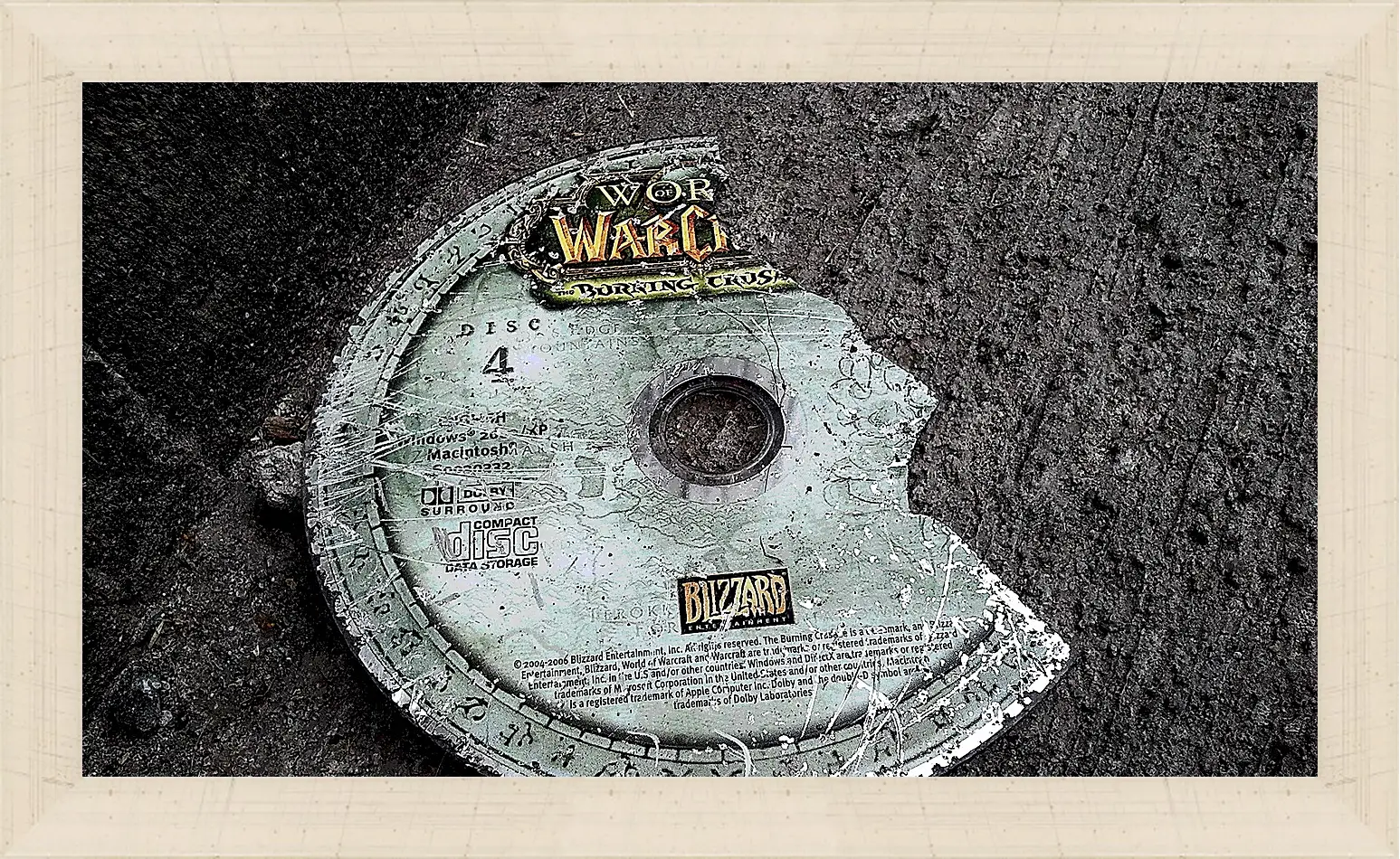 Картина в раме - world of warcraft, disk, cover