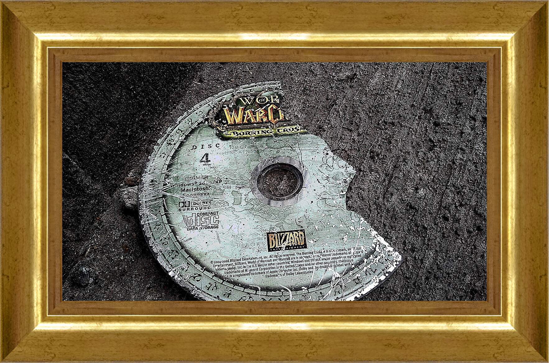 Картина в раме - world of warcraft, disk, cover