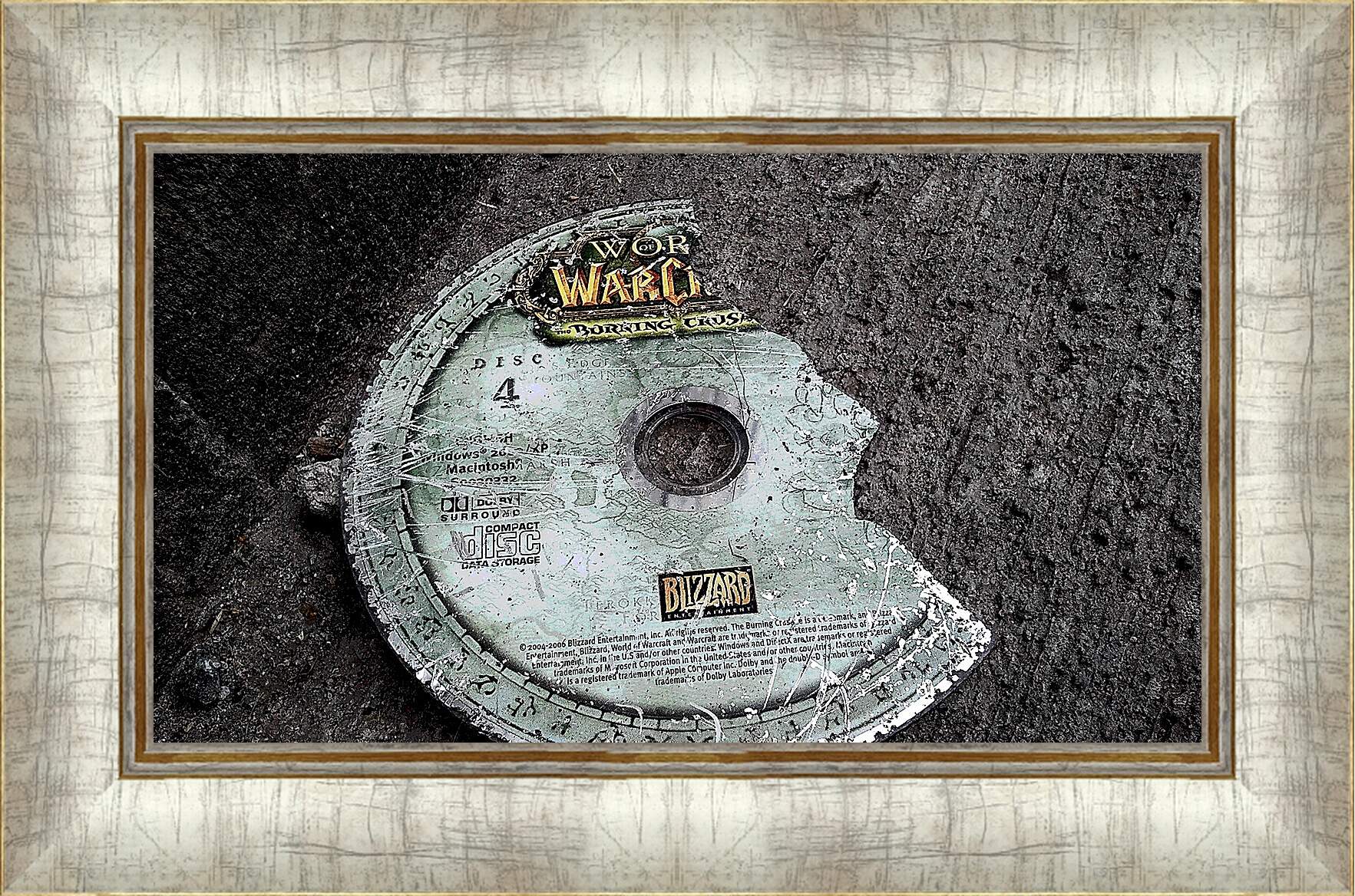 Картина в раме - world of warcraft, disk, cover