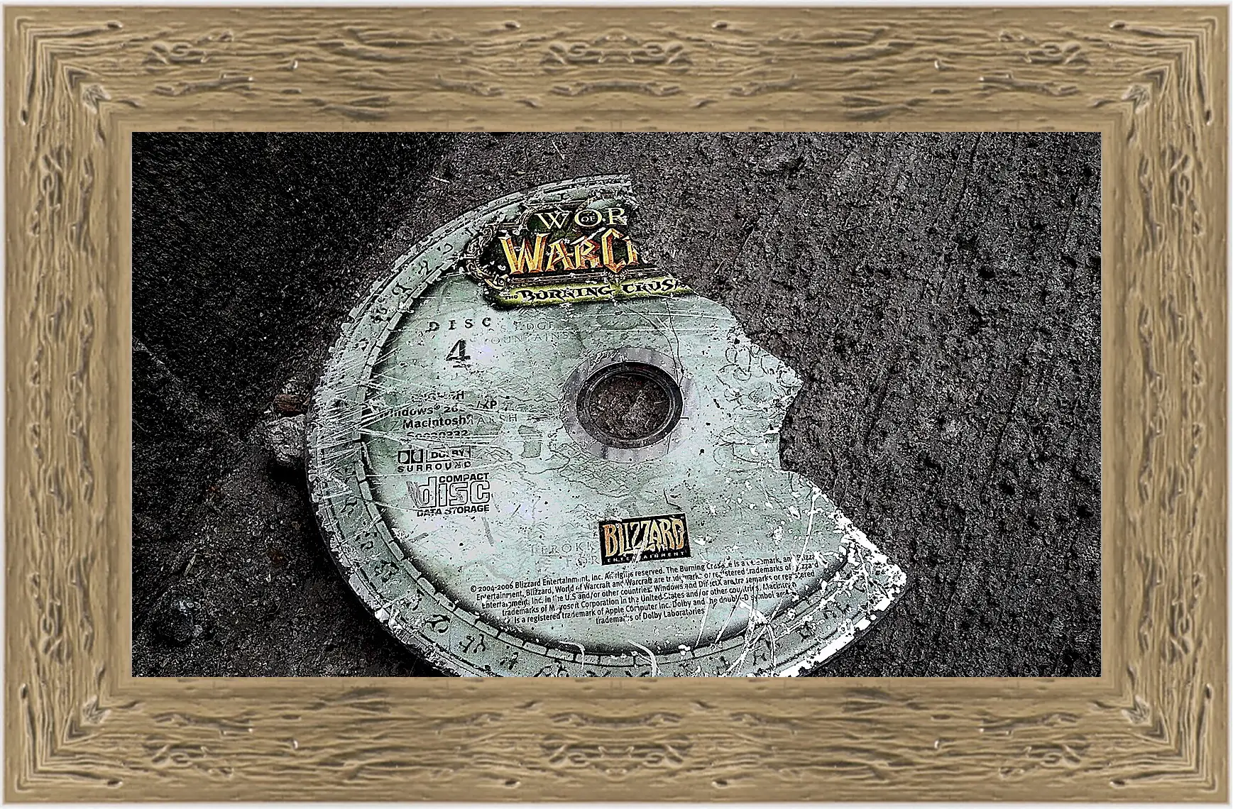 Картина в раме - world of warcraft, disk, cover