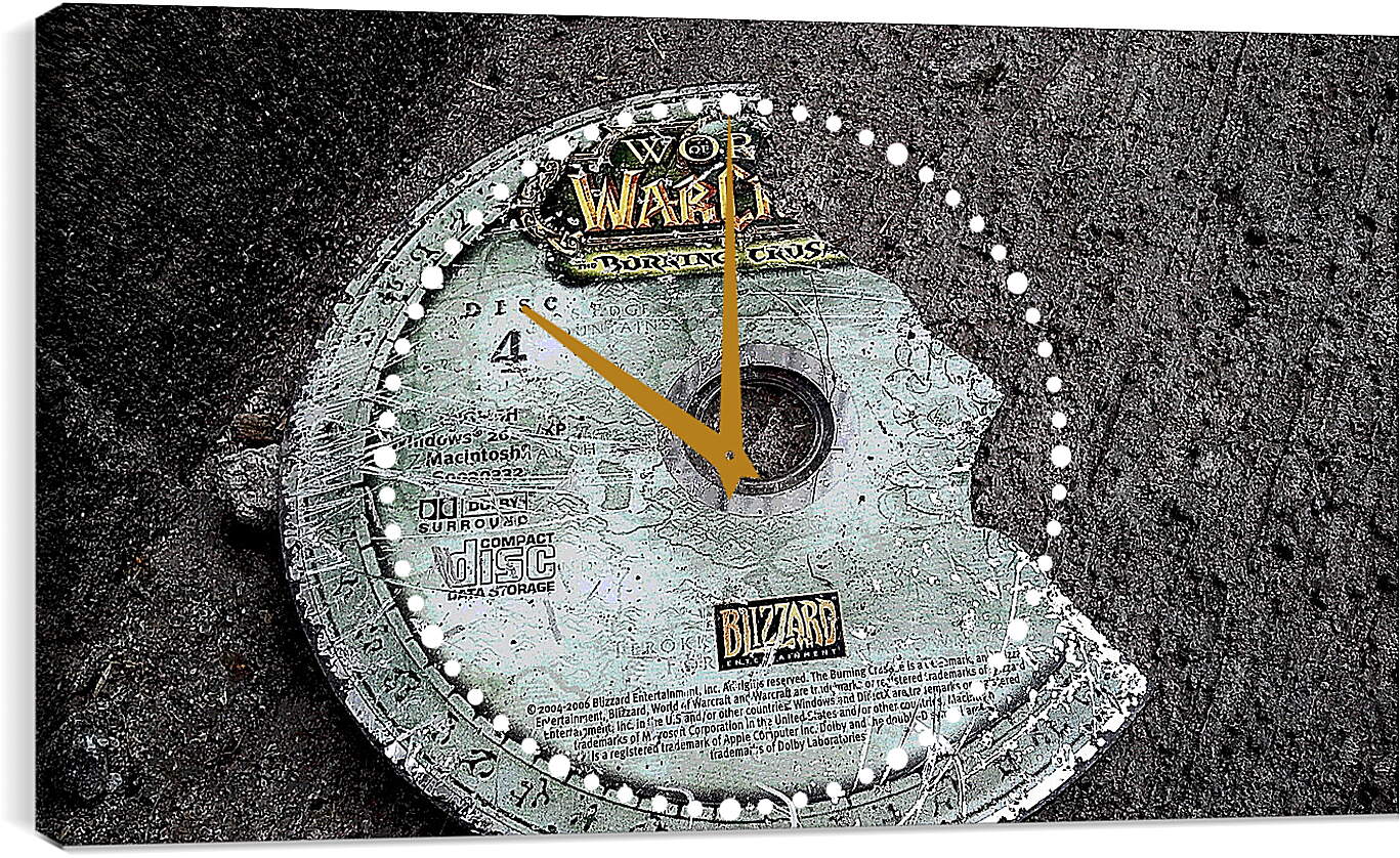 Часы картина - world of warcraft, disk, cover