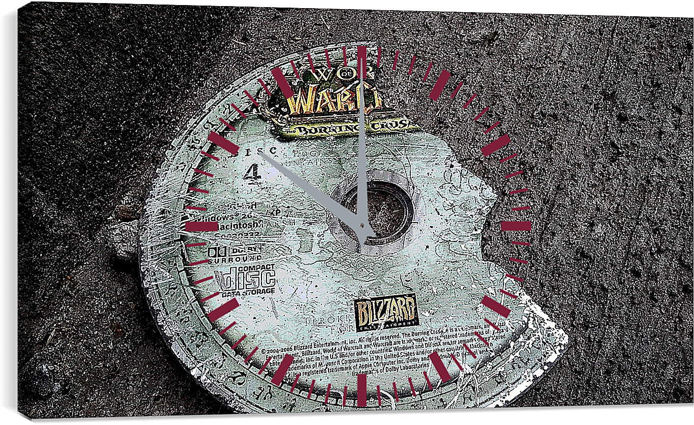 Часы картина - world of warcraft, disk, cover