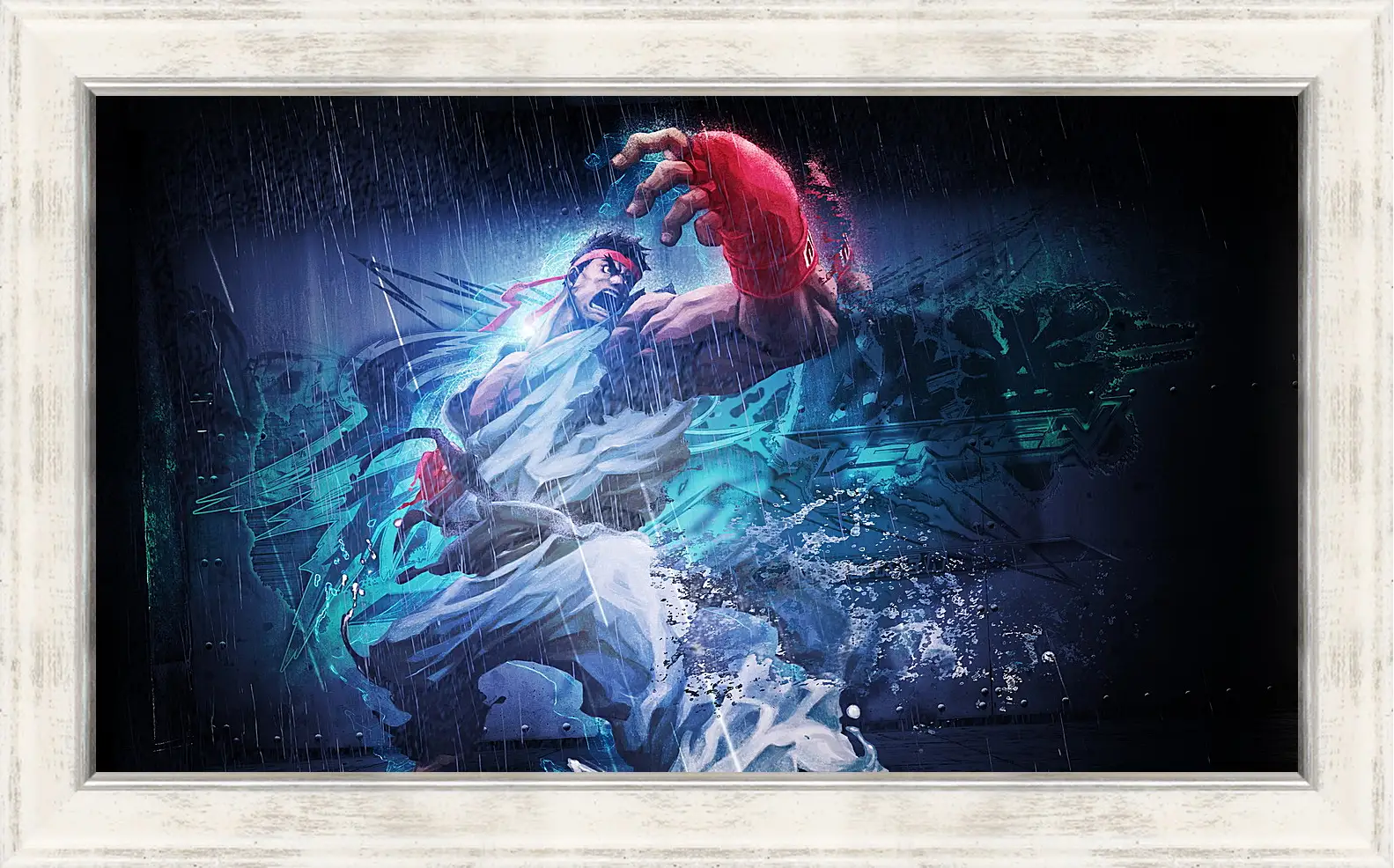 Картина в раме - street fighter x tekken, ryu, angry
