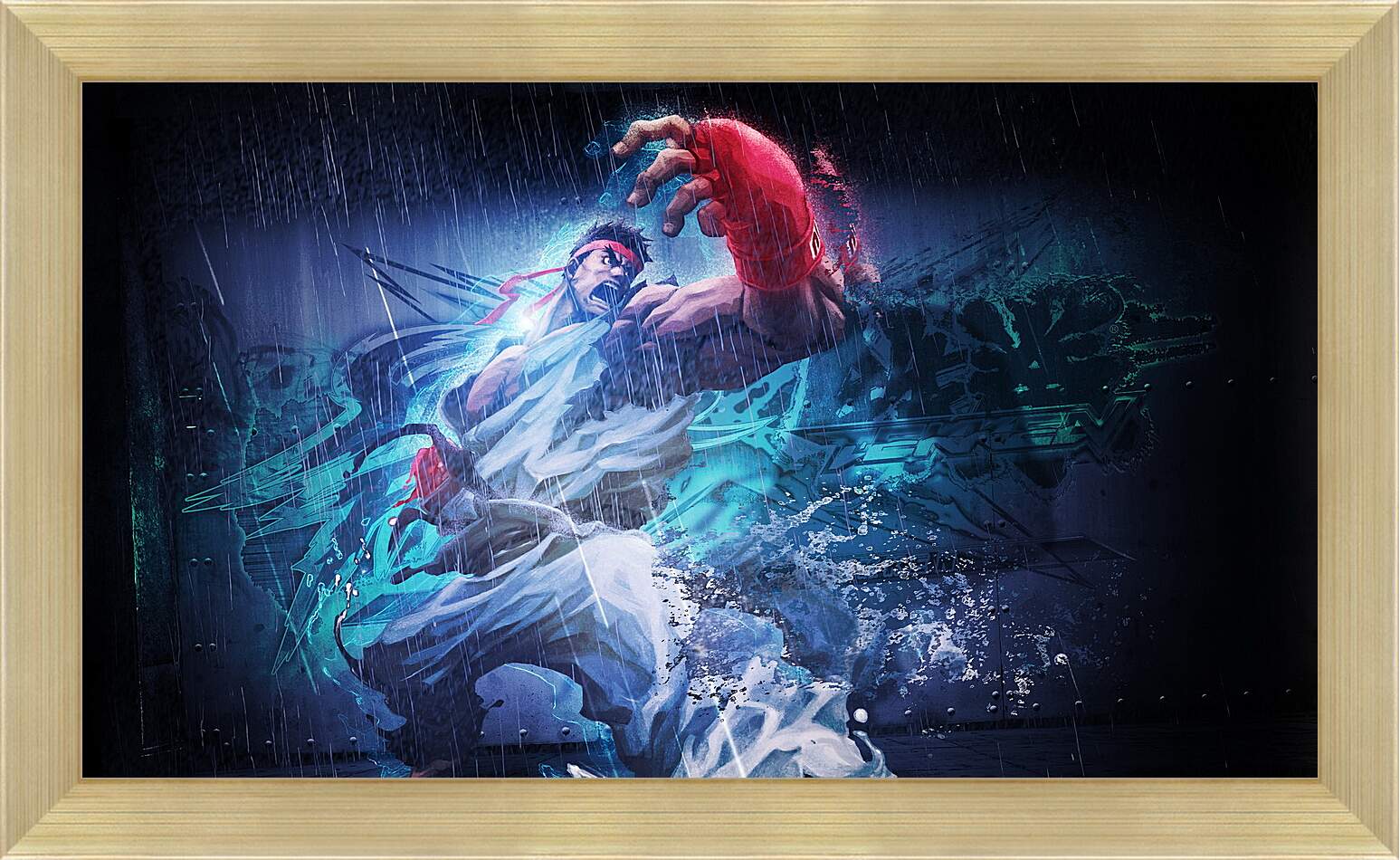 Картина в раме - street fighter x tekken, ryu, angry
