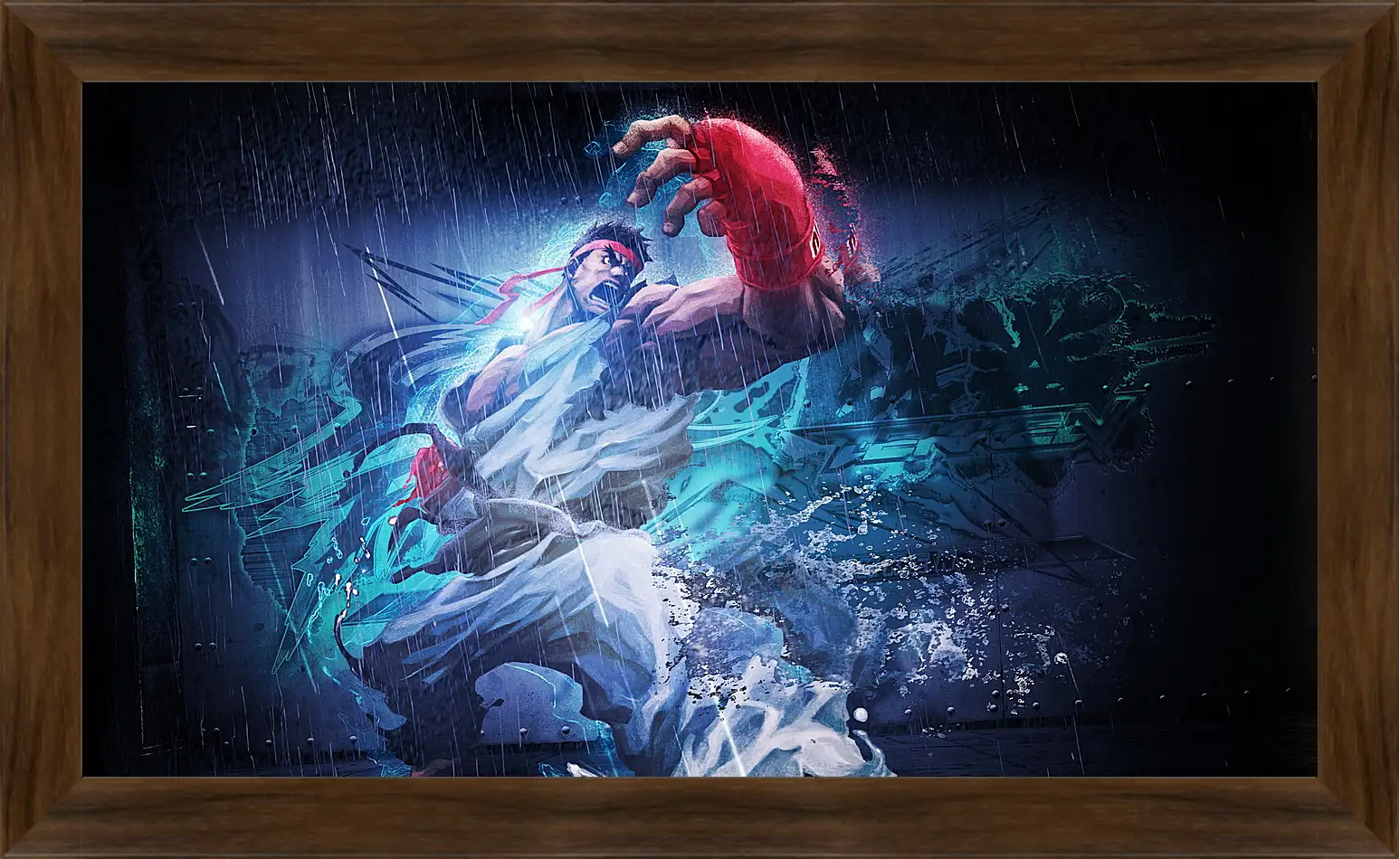 Картина в раме - street fighter x tekken, ryu, angry
