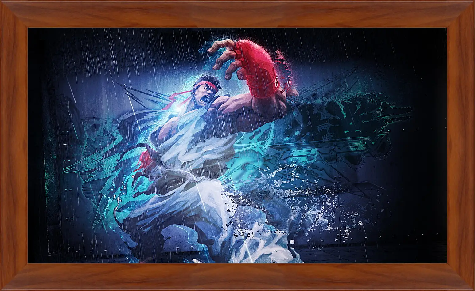 Картина в раме - street fighter x tekken, ryu, angry
