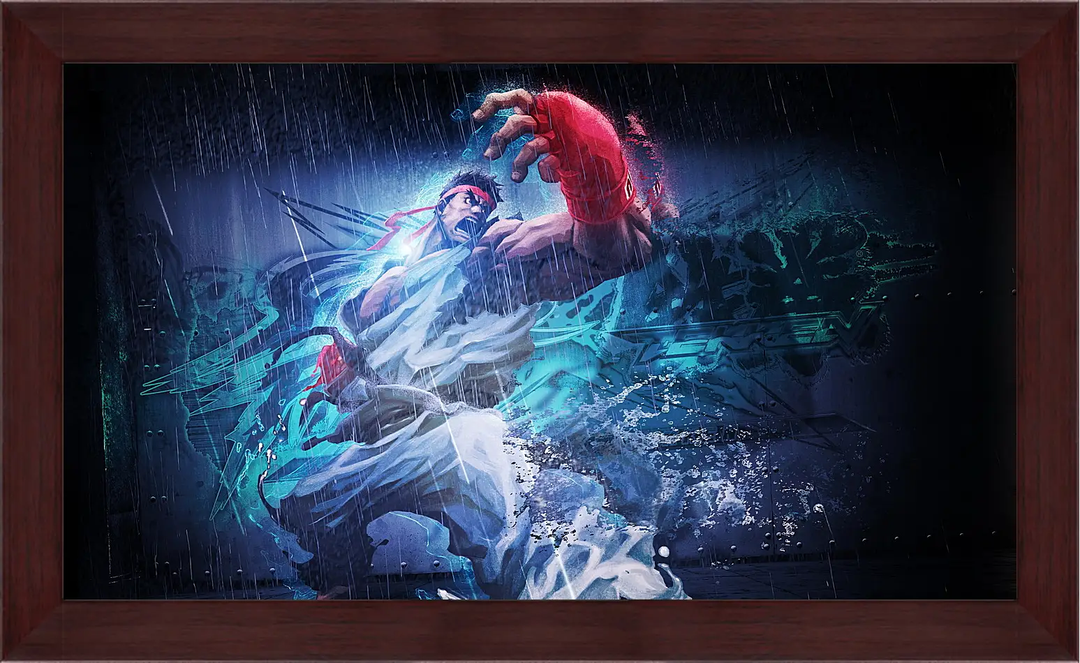 Картина в раме - street fighter x tekken, ryu, angry
