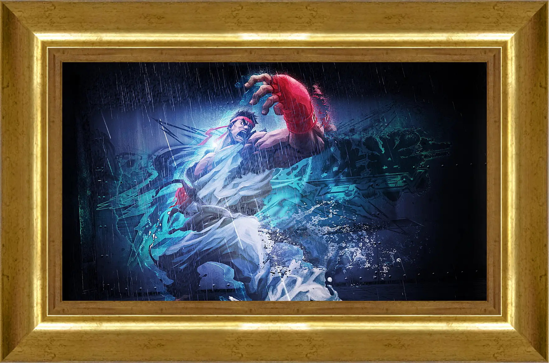 Картина в раме - street fighter x tekken, ryu, angry
