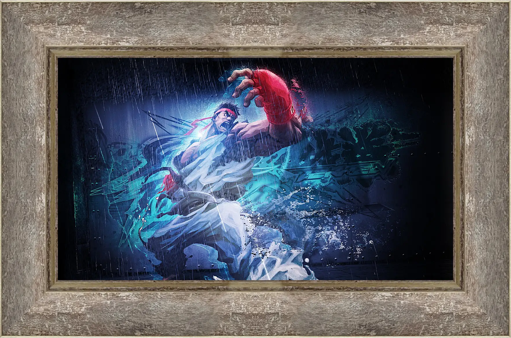 Картина в раме - street fighter x tekken, ryu, angry
