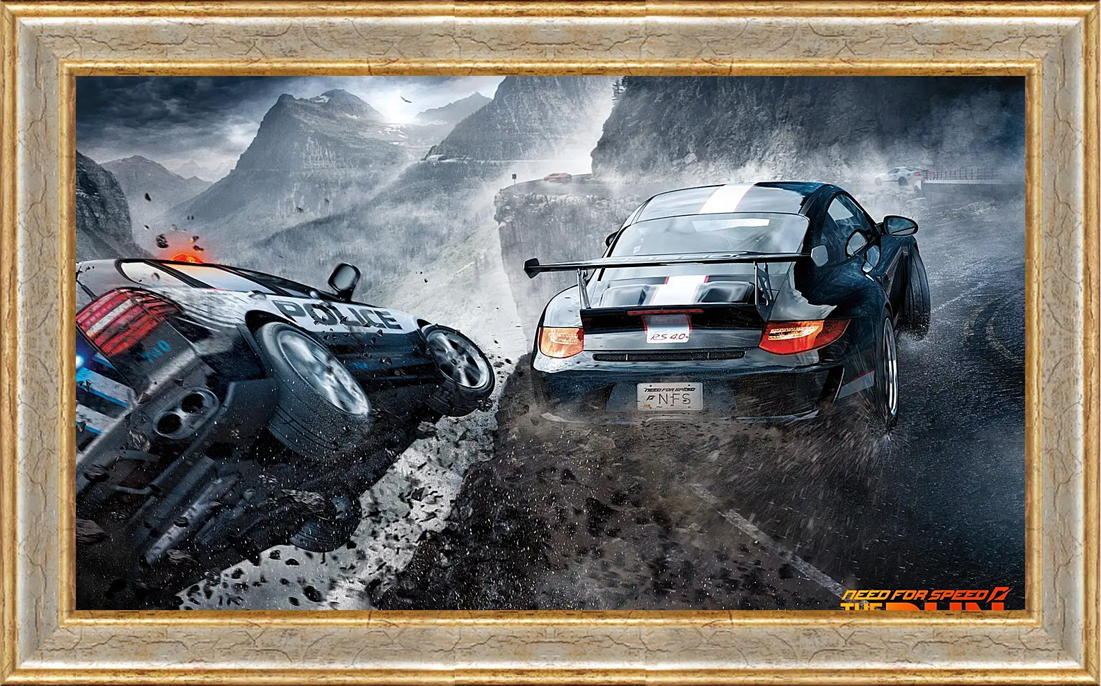 Картина в раме - need for speed run, machine, police
